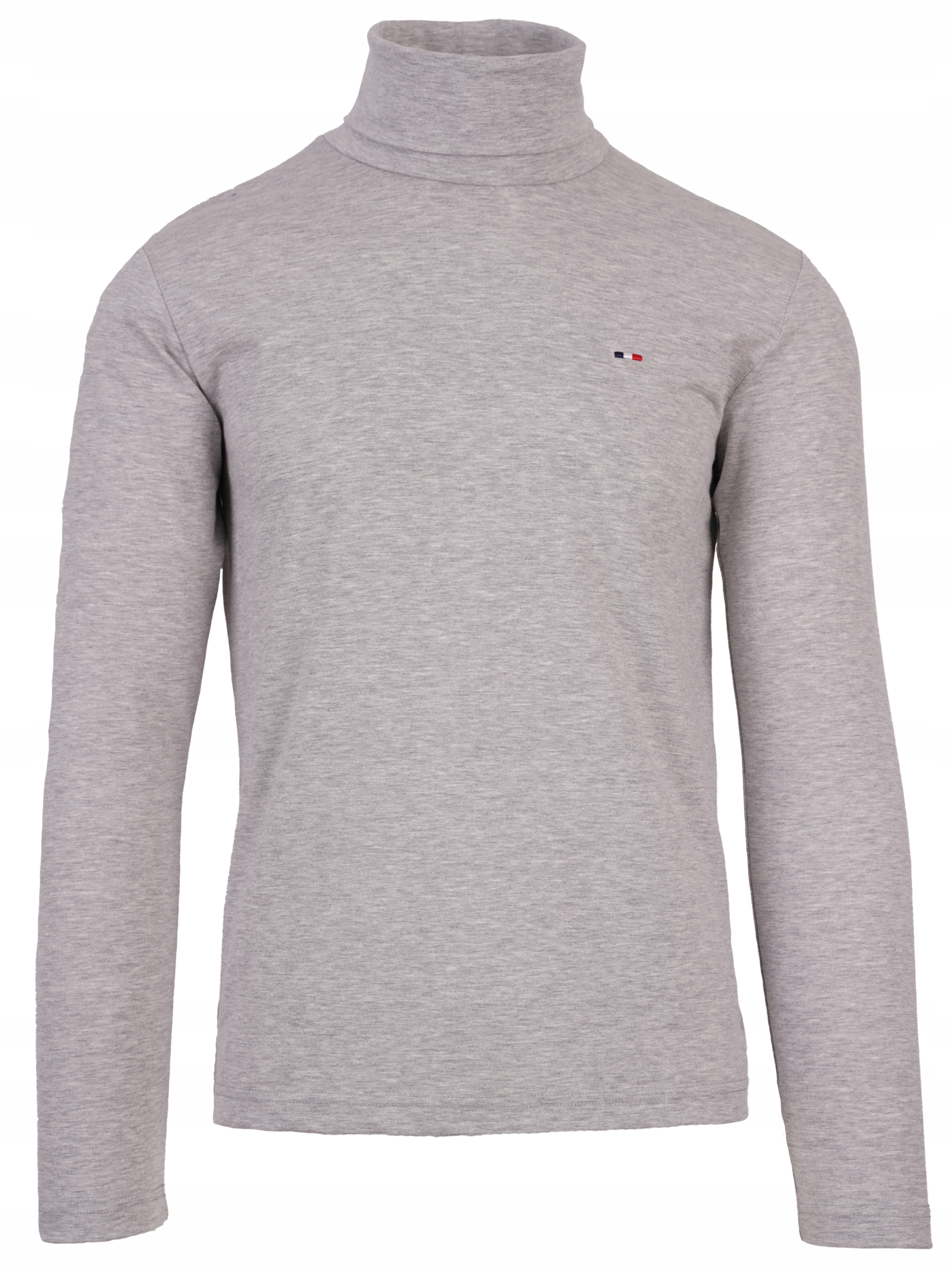 

Sweter Golf Męski Bawełniany Siwy Gładki Cienki L