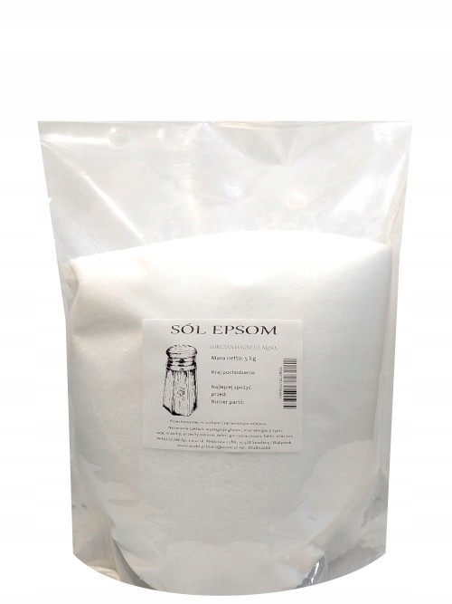 

Sól Epsom 5KG Siarczan Magnezu Jakość Od Ecobi