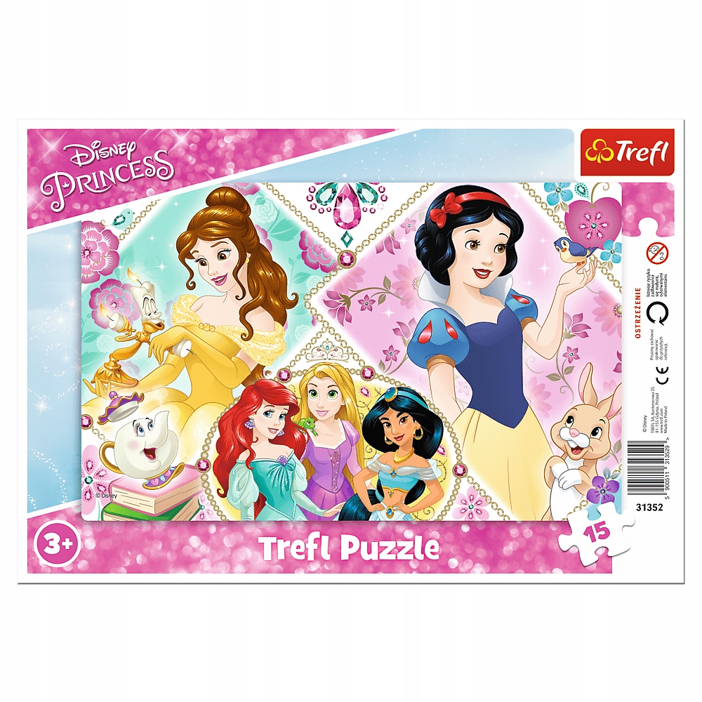 

Puzzle ramkowe 15el. Urocze księżniczki Trefl