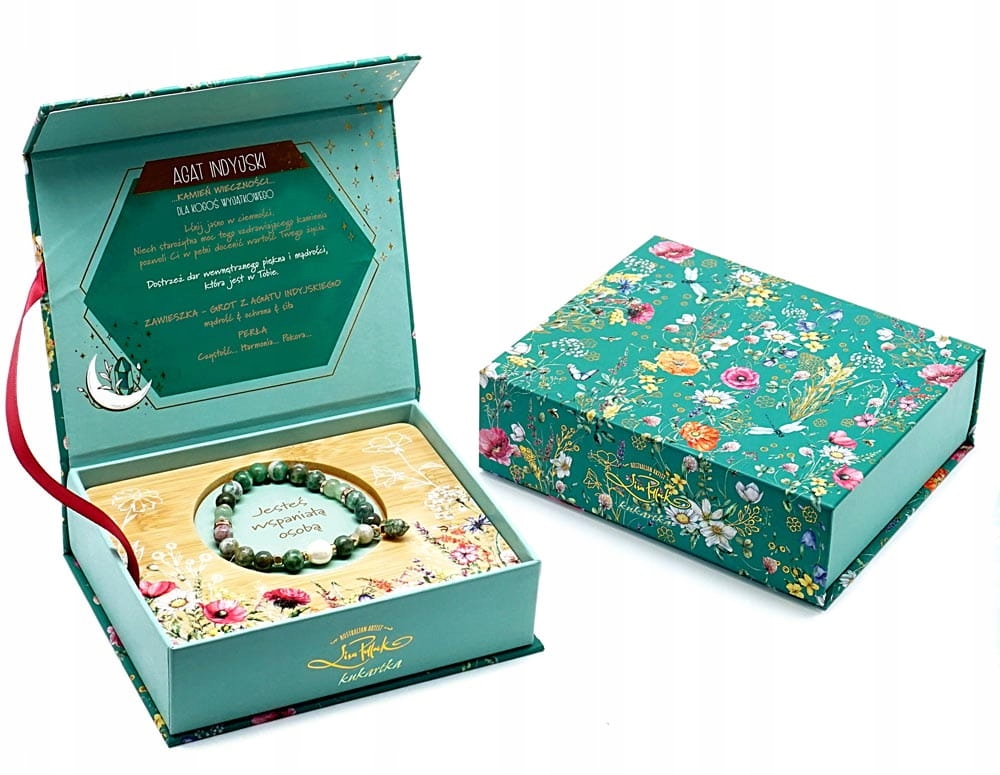 Bransoletka Agat Indyjski kryształ piękna i mądrości naturalne kamienie