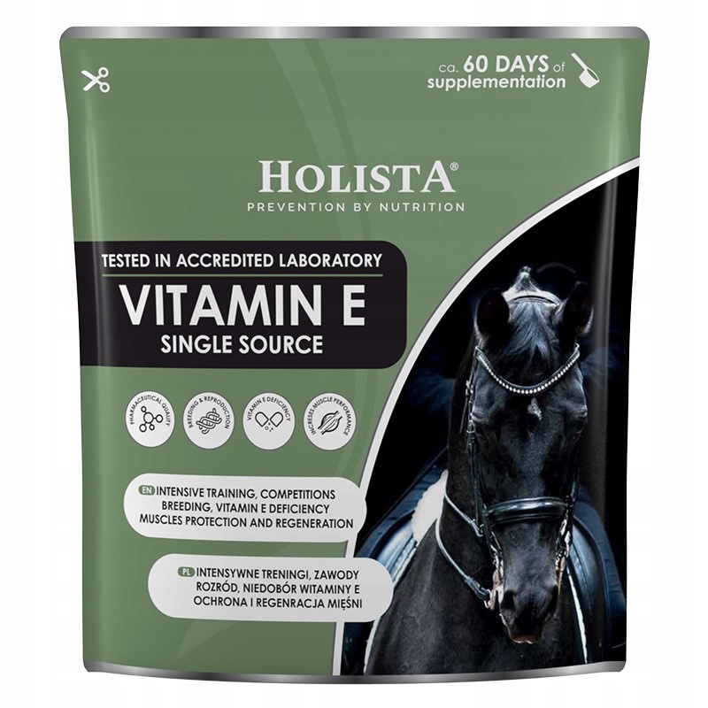 Holista Equine Vitamin E Single Source 400g Podpora odolnosti koní a svalů