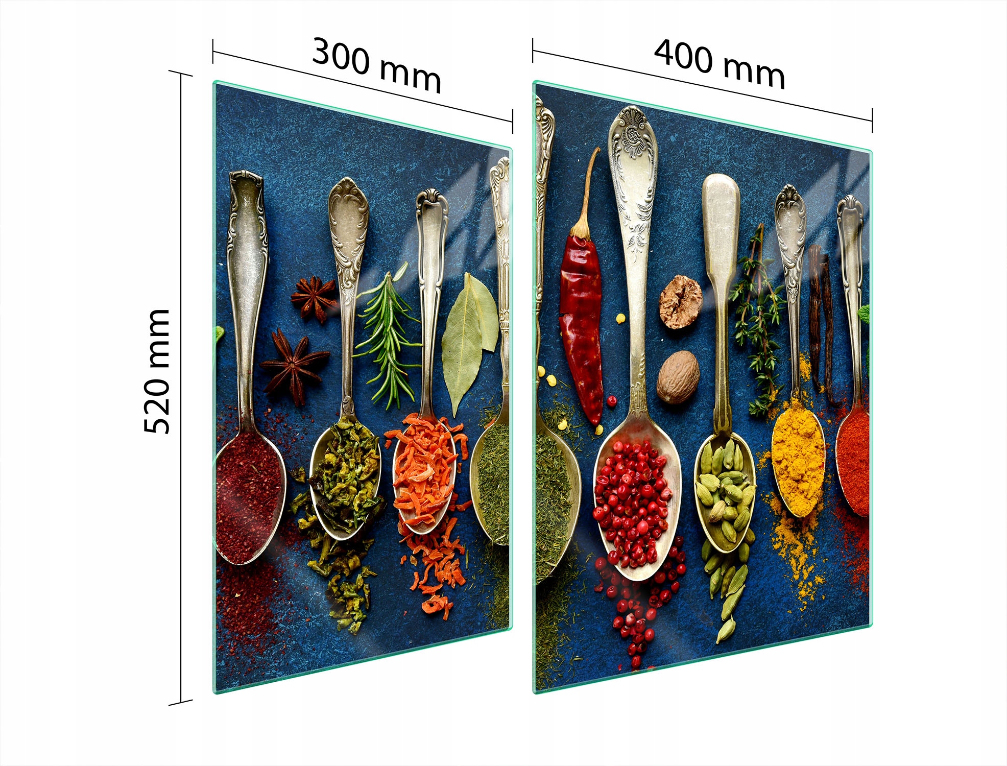 Skleněná Ochranná Deska Na Sporák 70x52 Koření Tvrzené Sklo