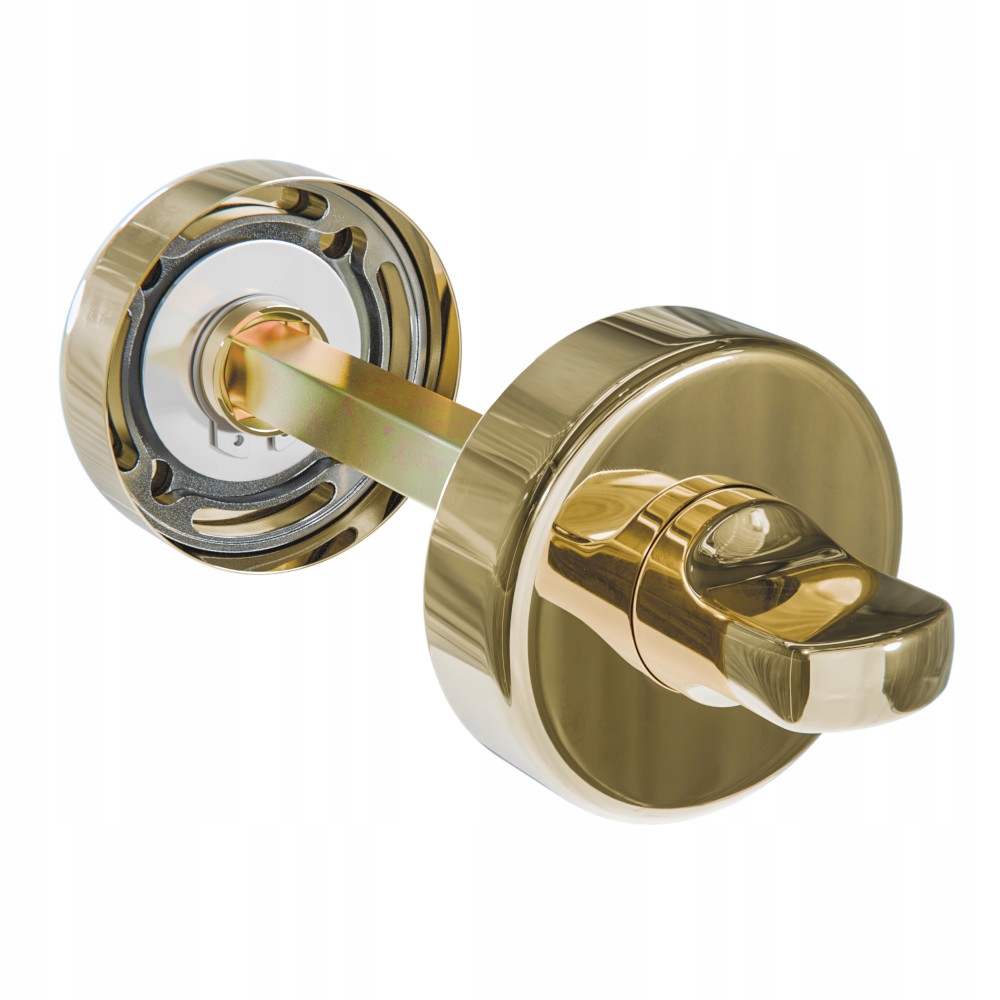 Zámek Wc štítek kruh 37 mm mosaz lakovaný Třmen 6 mm