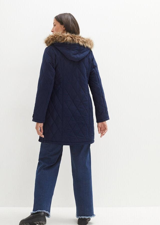 Bonprix 40 KURTKA PARKA Z WSTAWKĄ Wzór dominujący bez wzoru