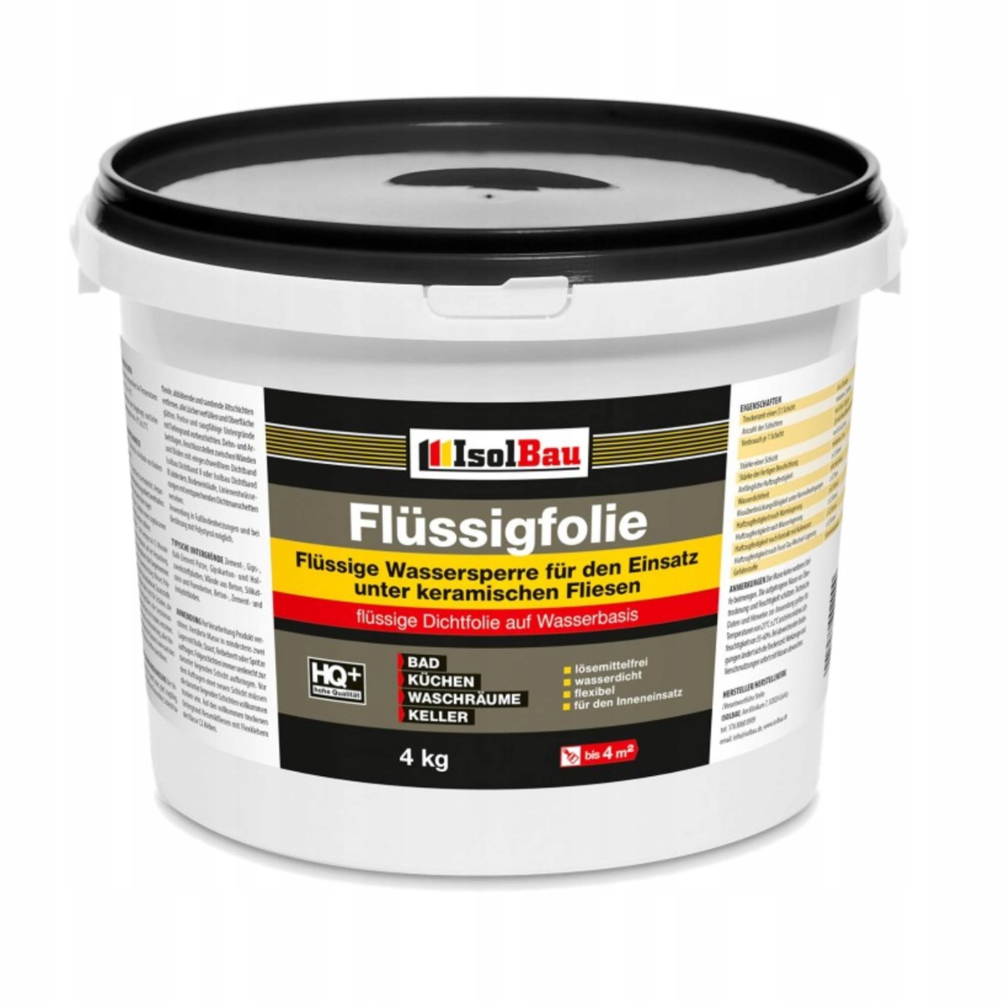 FOLIA W PŁYNIE DO HYDRO IZOLACJI ELASTYCZNA 4 KG FLUESSIGFOLIE ISOLBAU