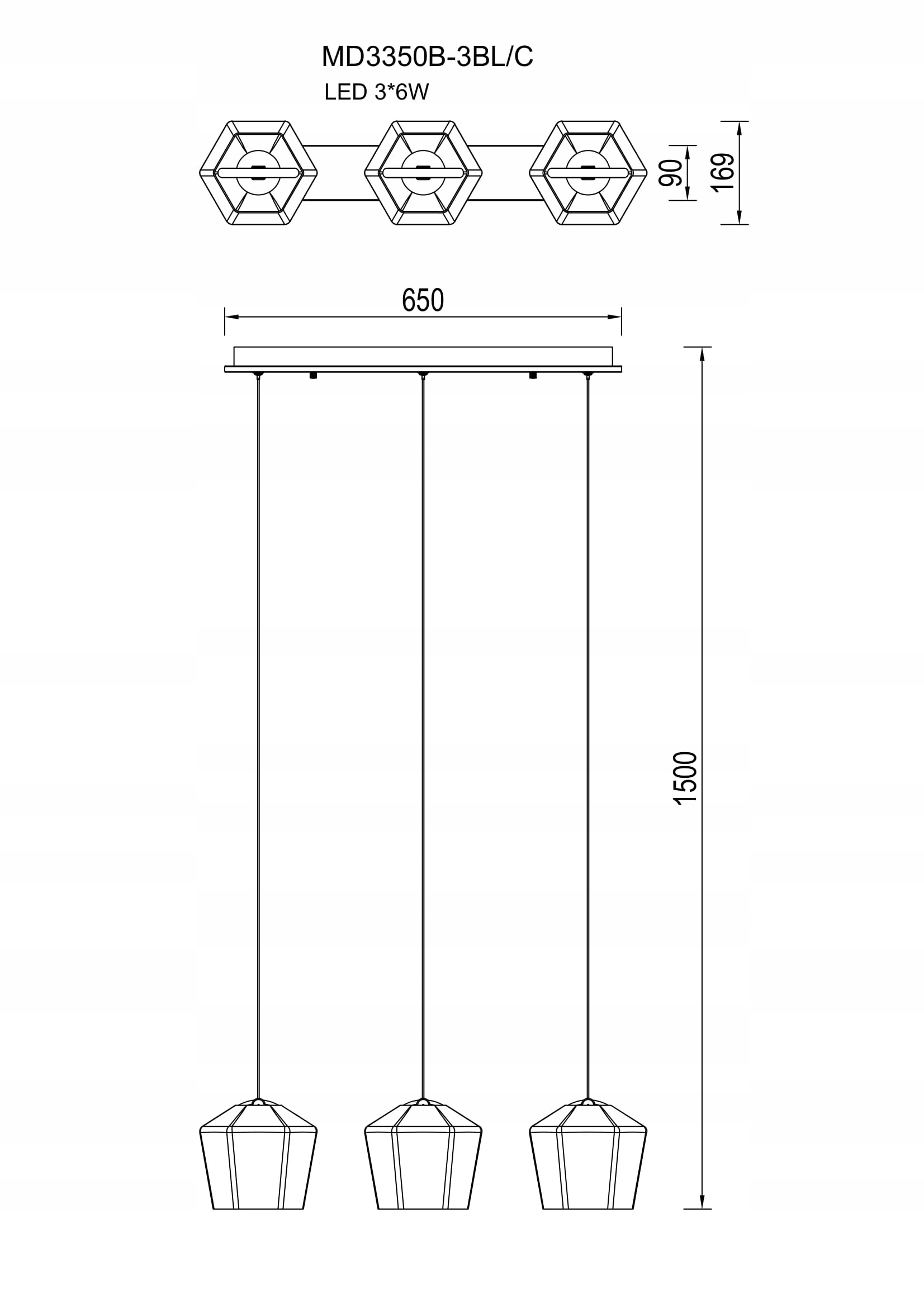 Závesná lampa Colore Zuma Line Led 6W sklenené tienidlá