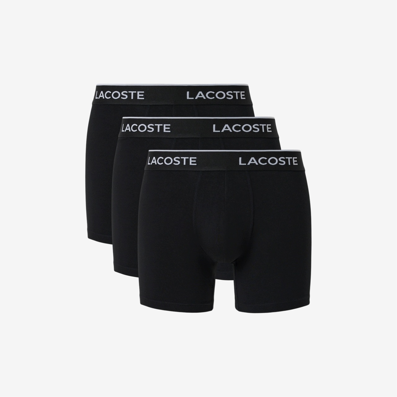Lacoste Pánské boxerky 3-Pack Stretch Cotton Black L