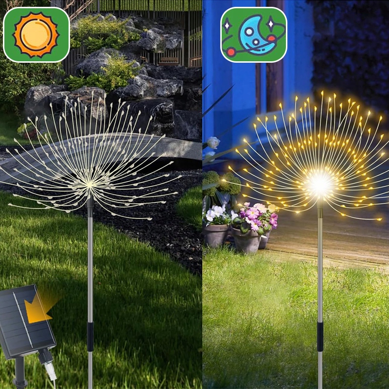 4x LAMPA SOLARNA OGRODOWA LED drzewko dmuchawiec fajerwerki 480LED z pilot Seria 4x-B