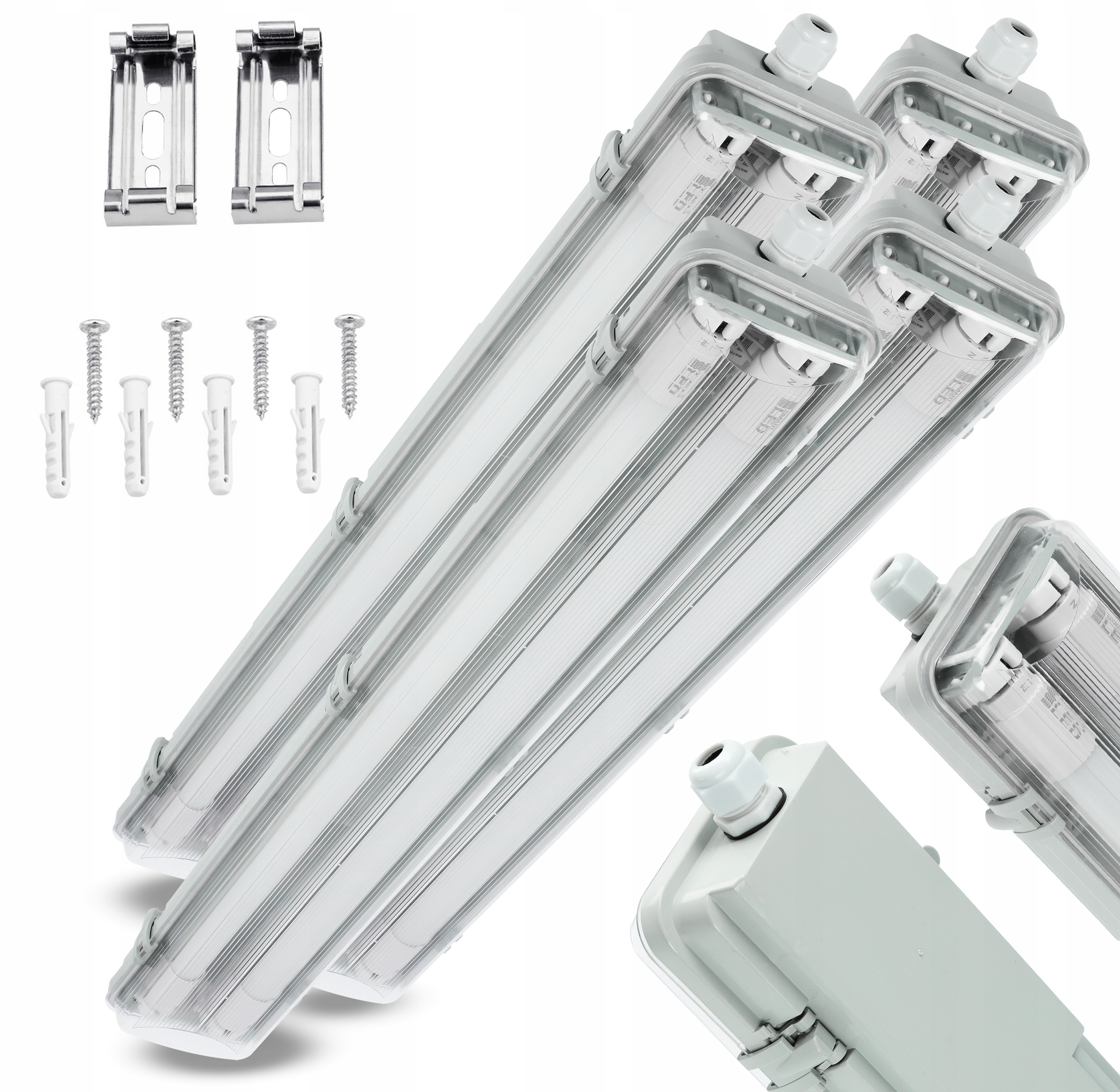 Sada Hermetické svítidlo Led lampa Zářivka do garáže 60CM Dílna 20W