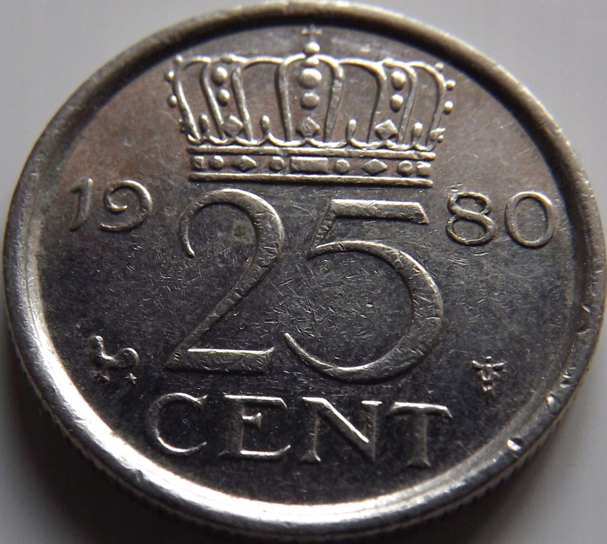 Holandia 25 Centów 1980 , st. 2