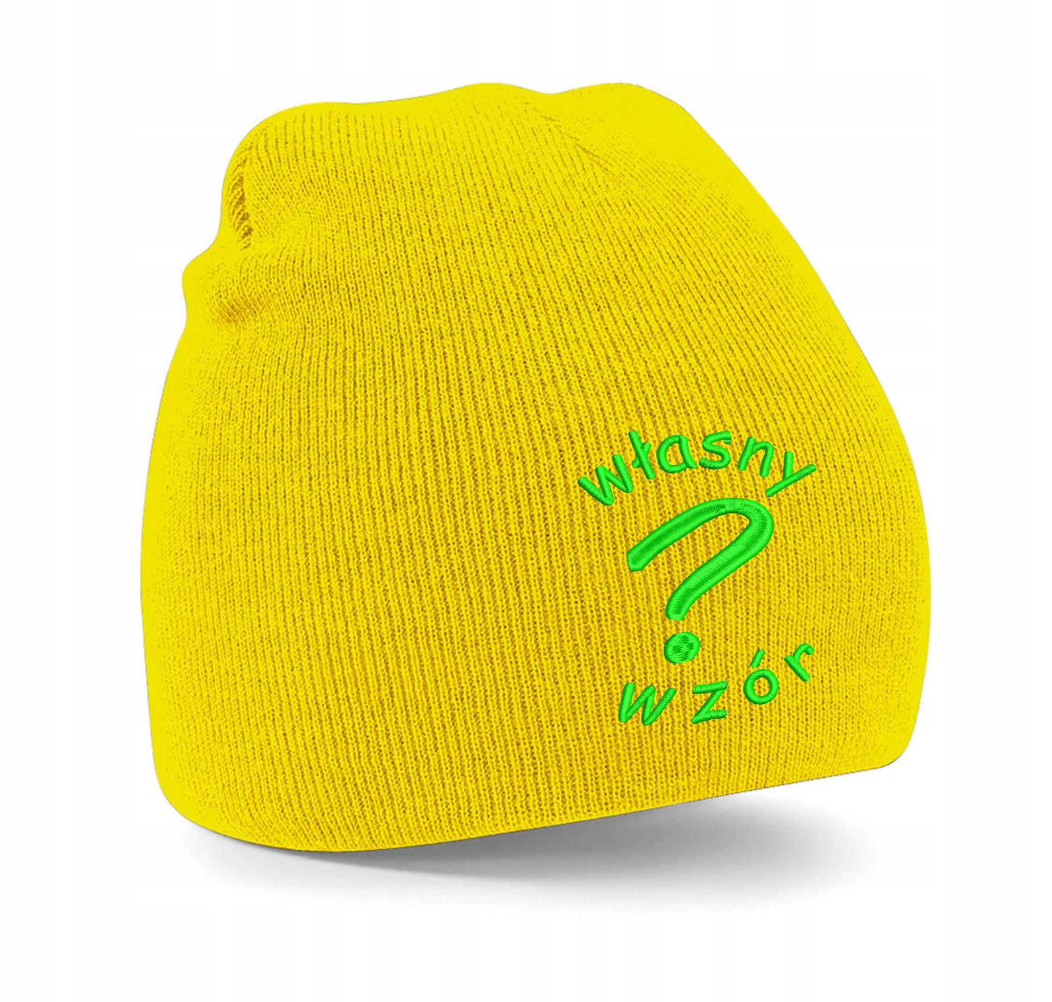 

Czapka zimowa z haftem własnego wzoru logo
