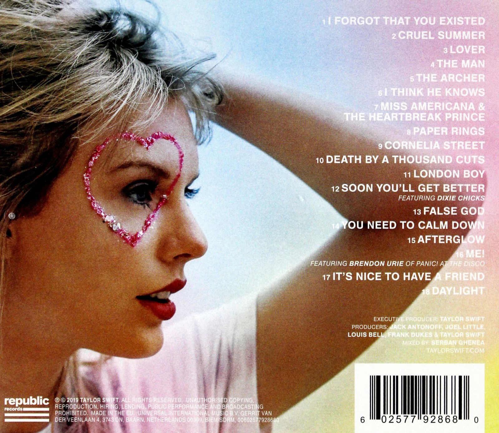 TAYLOR SWIFT: LOVER (CD) Stan opakowania oryginalne