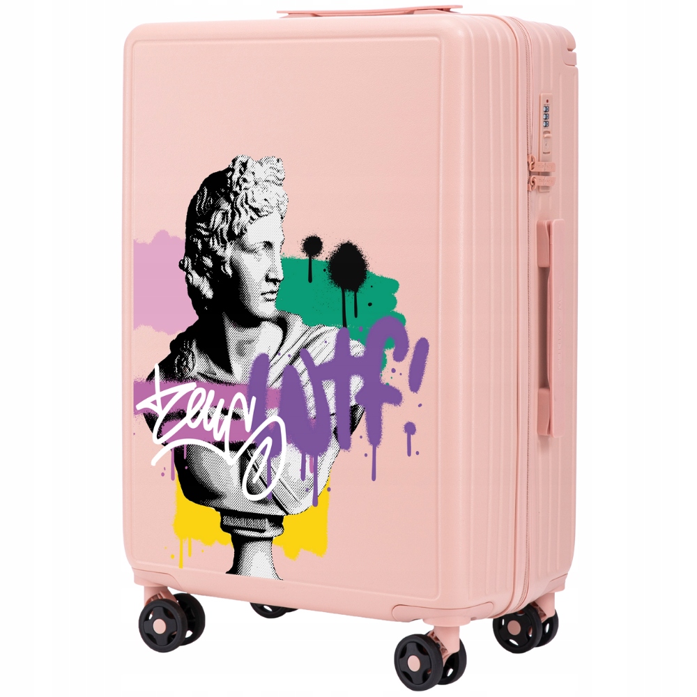 Kufr XL na 4 kolečkách Prostorné cestovní zavazadlo do letadla s Abs Wings