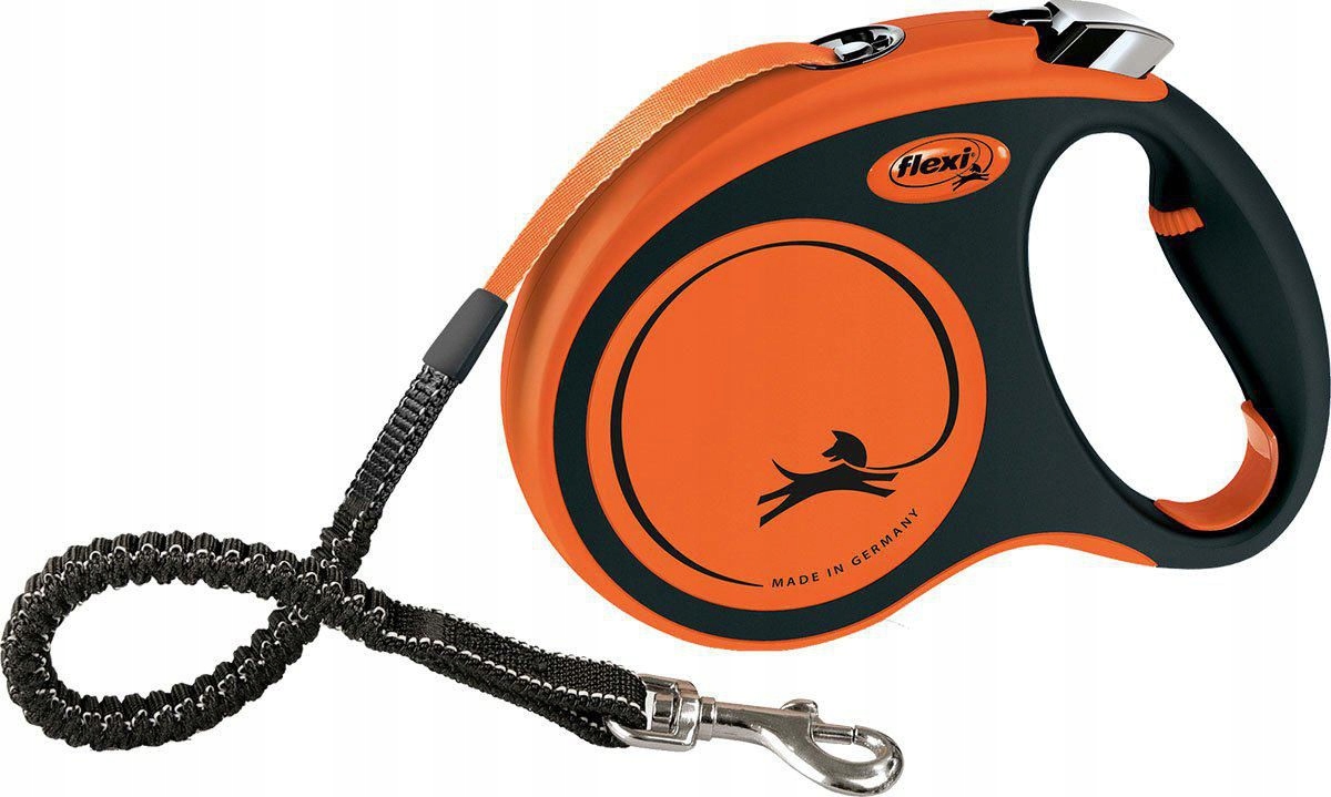 Levně Flexi Leash Xtreme M Páska 5M Černá/oranžová Max 35KG