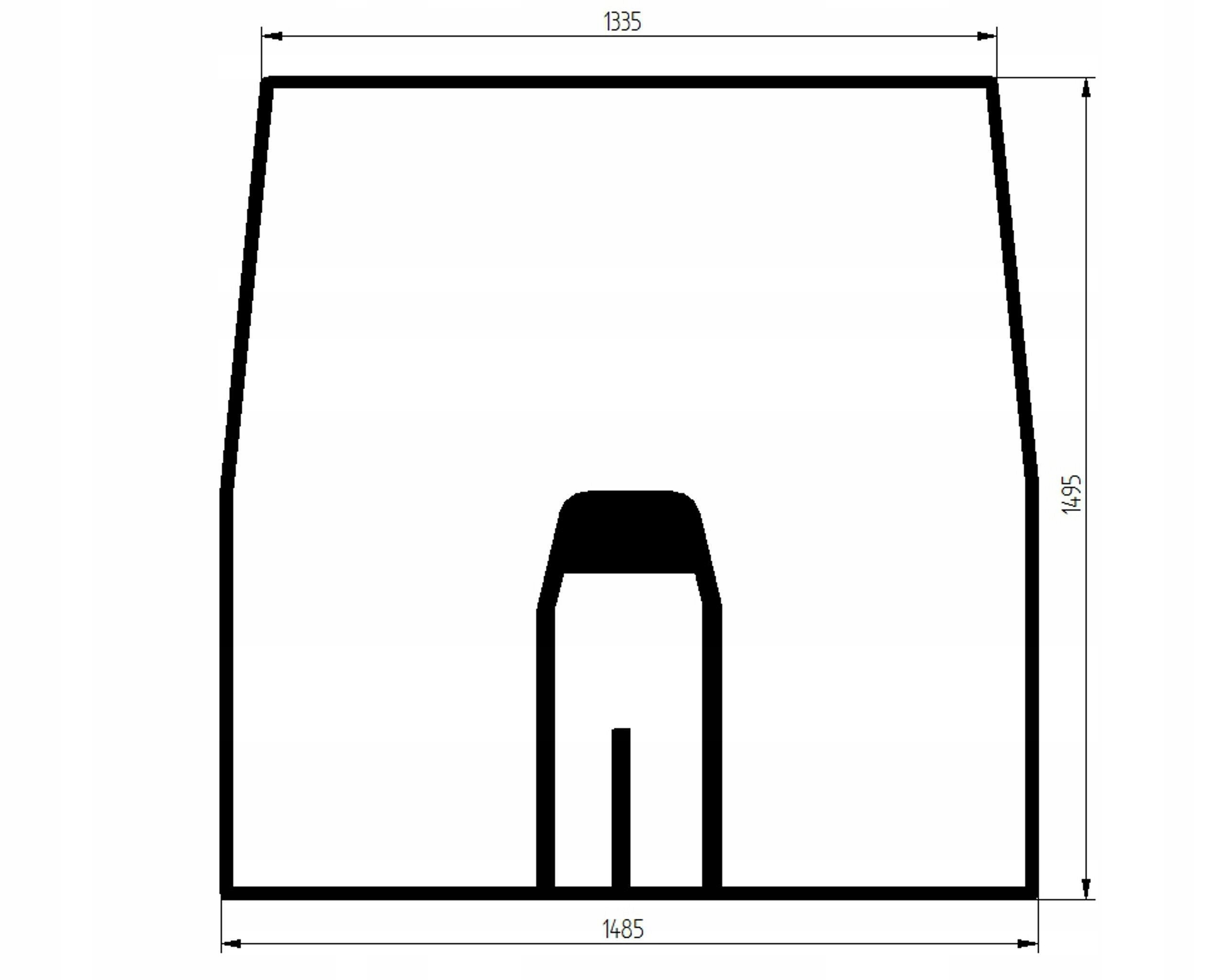 sklo John Deere série 8020 přední R537489