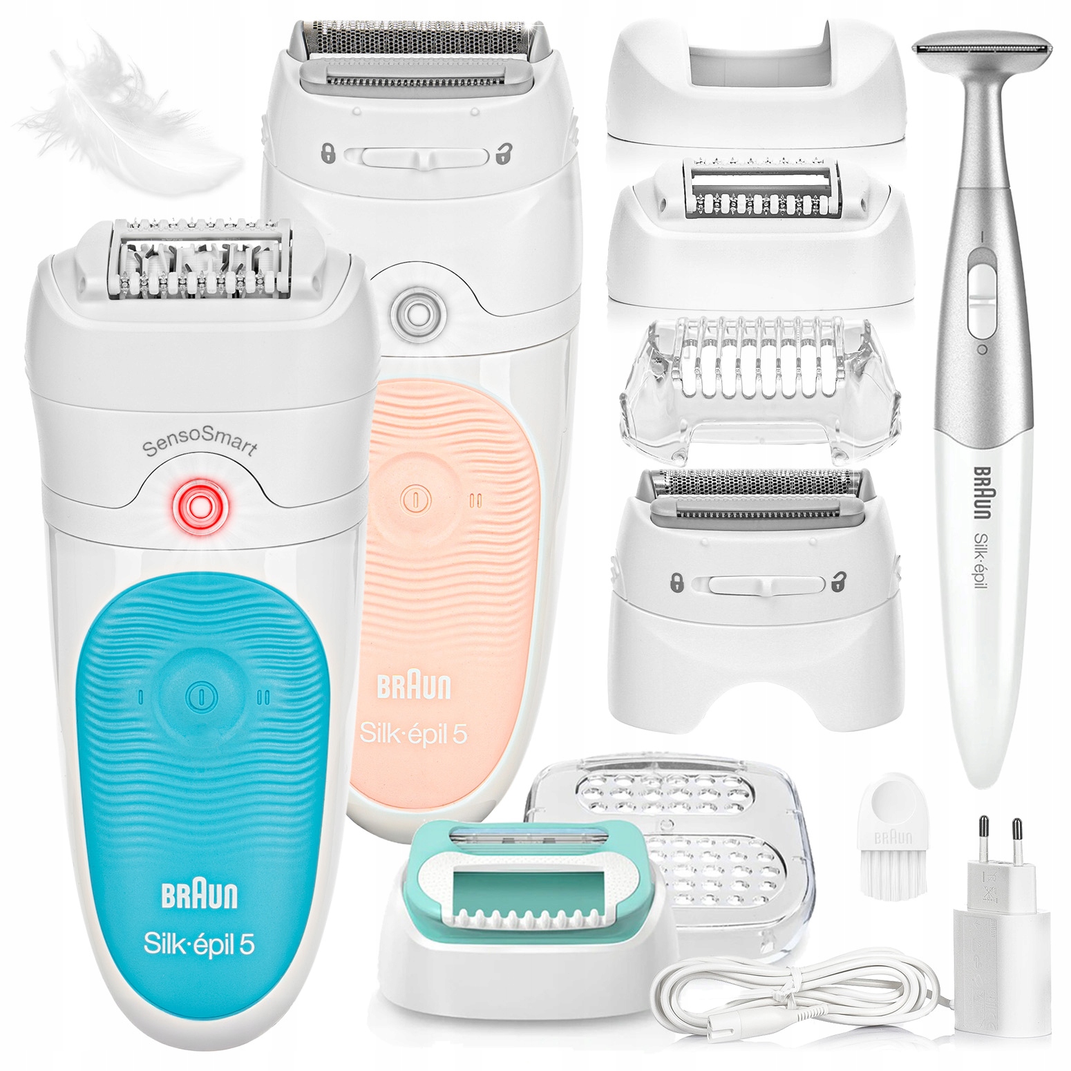 Depilator Golarka Braun Silk-epil 5 SensoSmart Nasadki Trymer Bikini