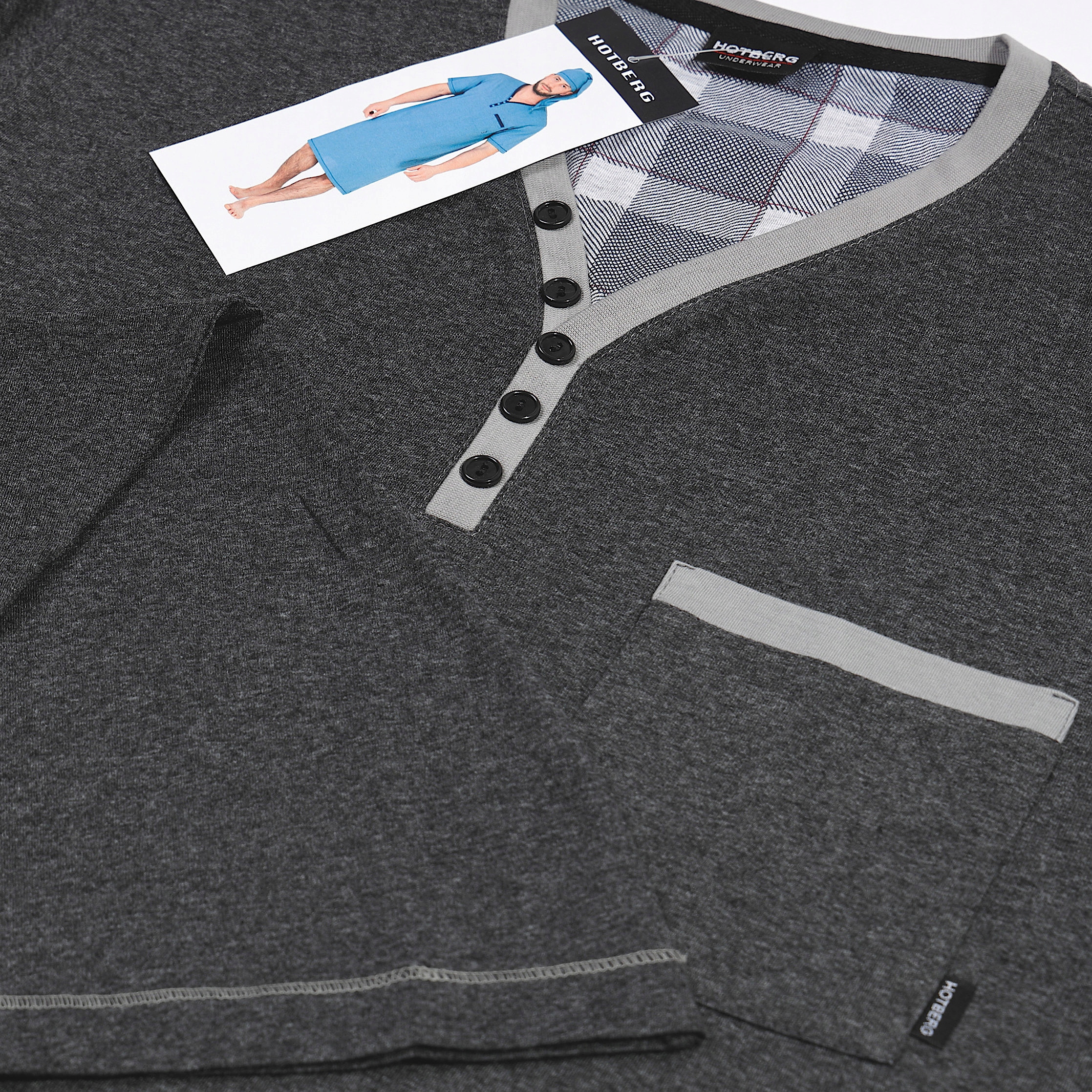 Męska koszula nocna M-Max Bonifacy i szlafmyca XXL Dekolt inny