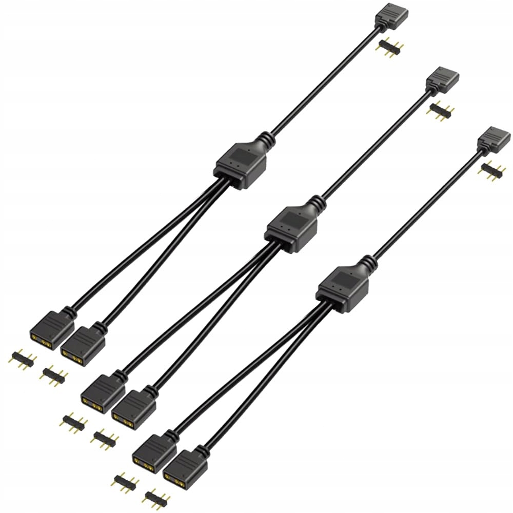 KABEL ROZDZIELACZ ARGB 1 DO 2 PINÓW PRZEDLUZAJACY RGB LED SYNC