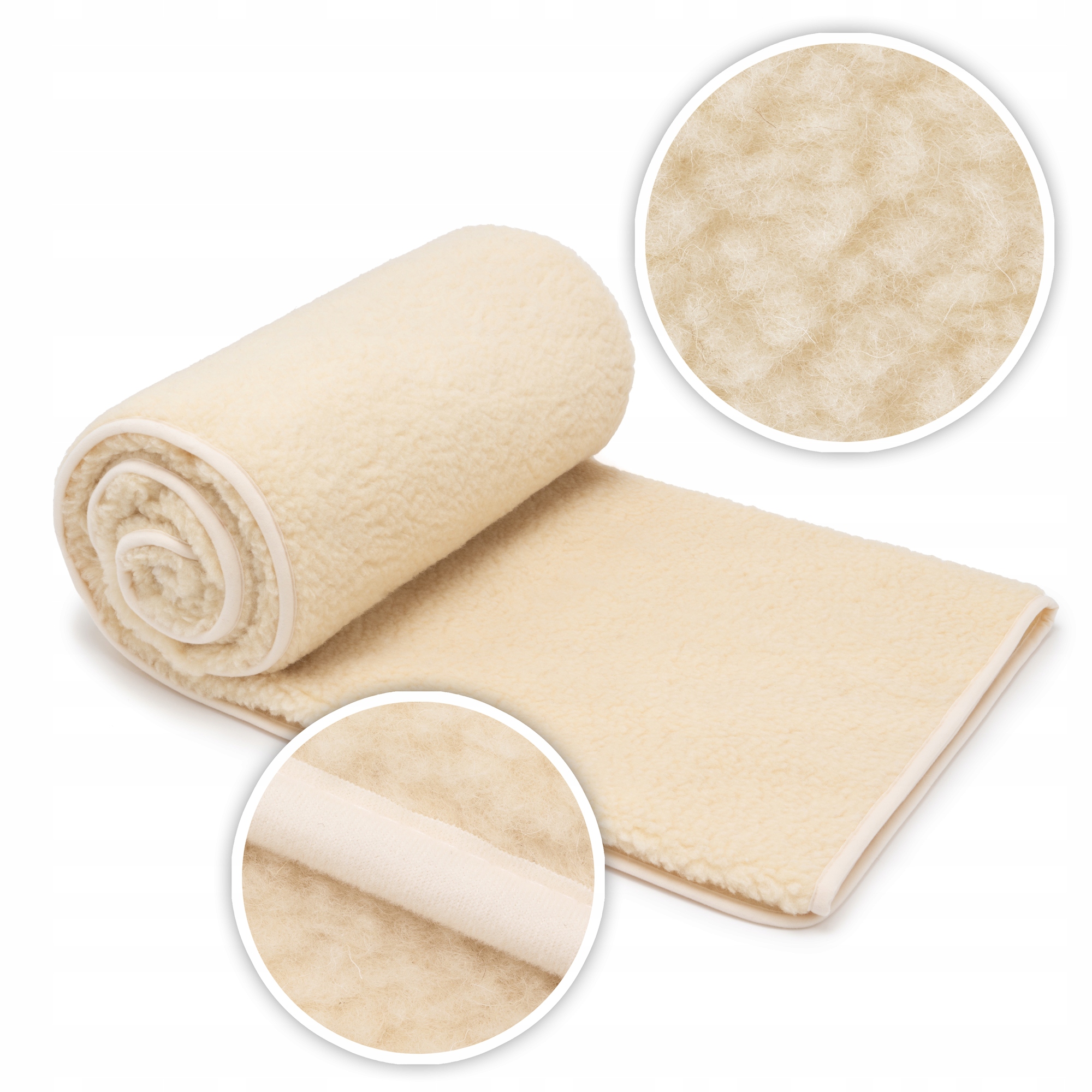 KOC WEŁNIANY 140x200 WEŁNA 100% MERYNOS AUSTRALIJS