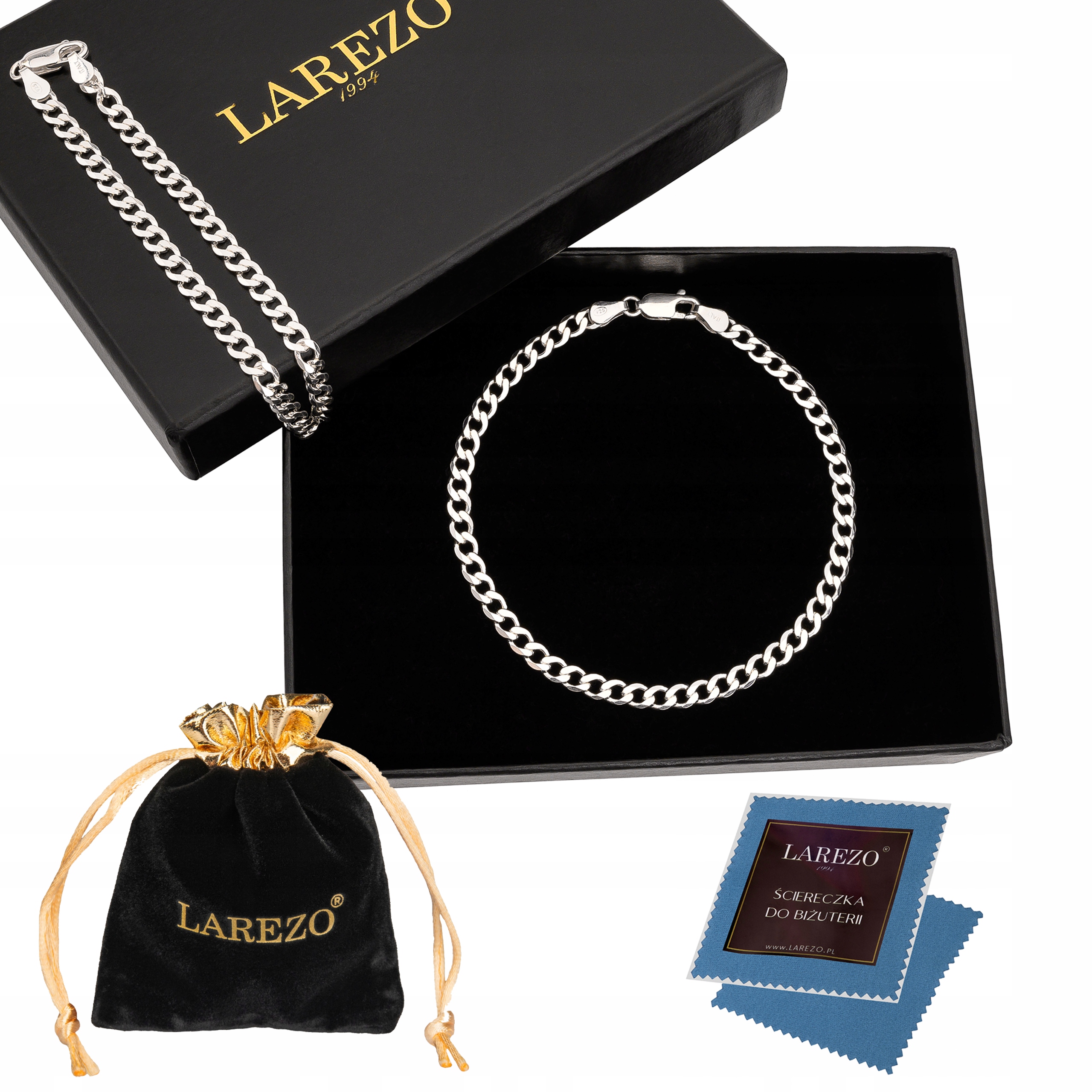 Pánský Náramek Stříbrný 21 cm Plná tlustá pancíř Rhodiovaný 4 mm Stříbro 925