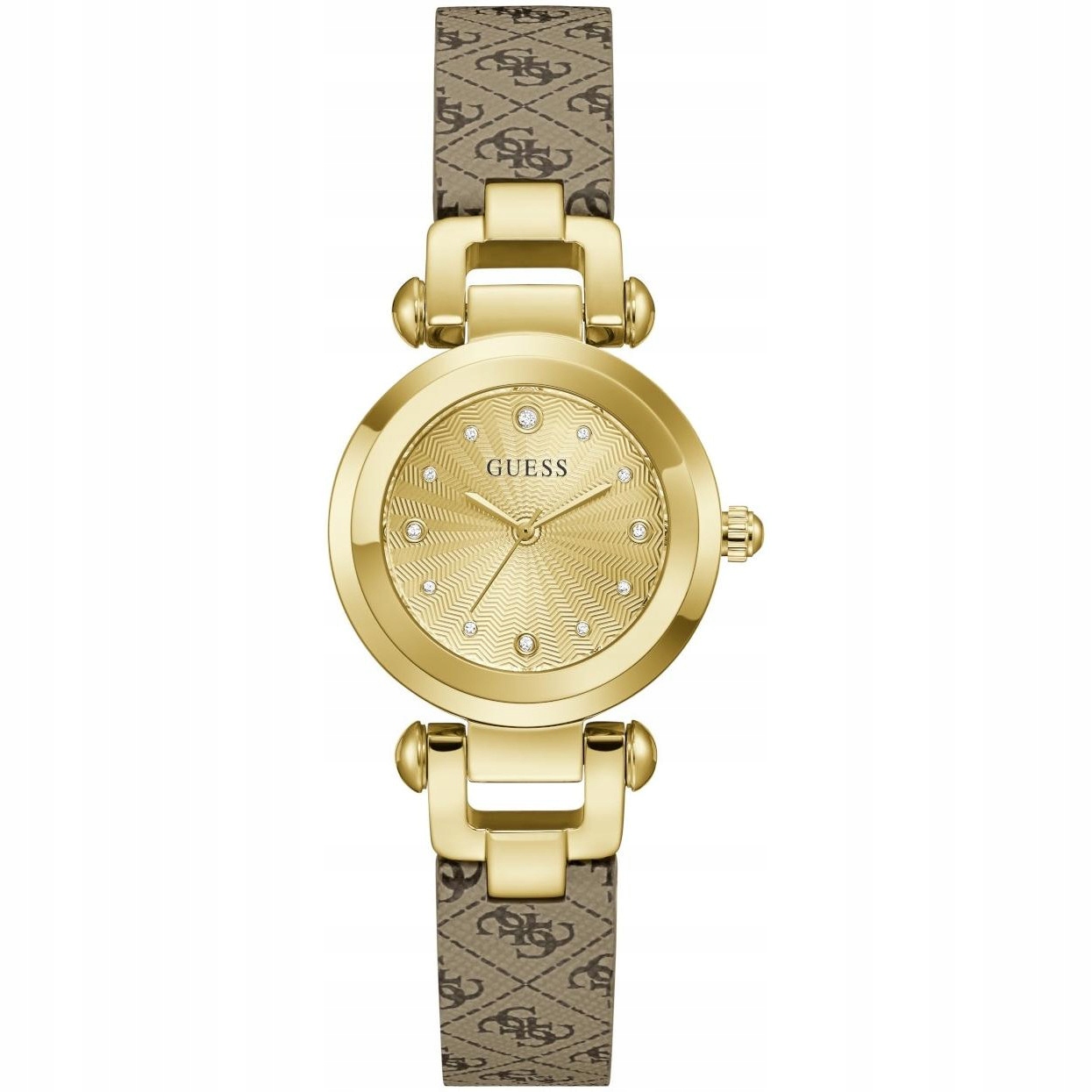 Dámské hodinky Guess GW1021L2 Zirkony béžové