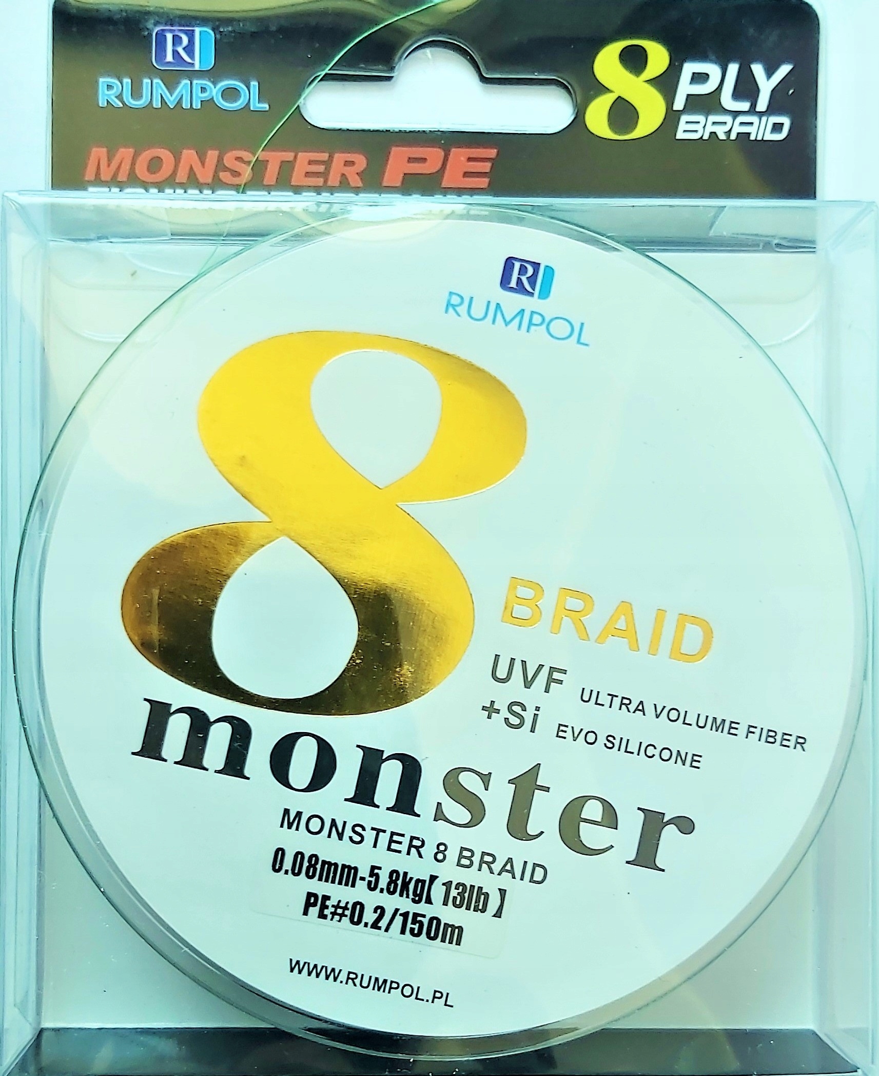 Plecionka Monster 8 Braid 0,08mm 5,8 kg 150 m