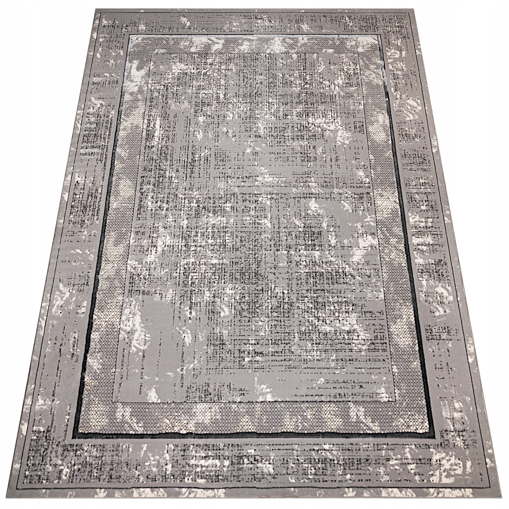 Koberec Do Obývacího Pokoje Velký Šedý Měkký 120X180 Moderní Stylový Glamour Módní