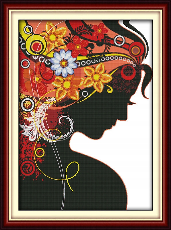 Křížková výšivka počítaná sada (kanva, mulina)