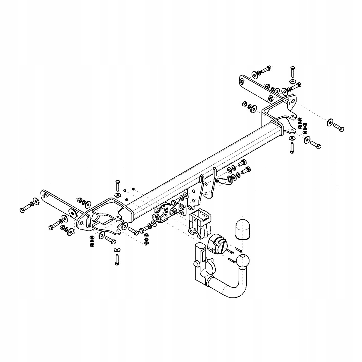 Hak holowniczy Wypinany Kia Stonic 1 I Crossover 17-20 MODUŁ 13 PIN GRATIS Producent Steinhof