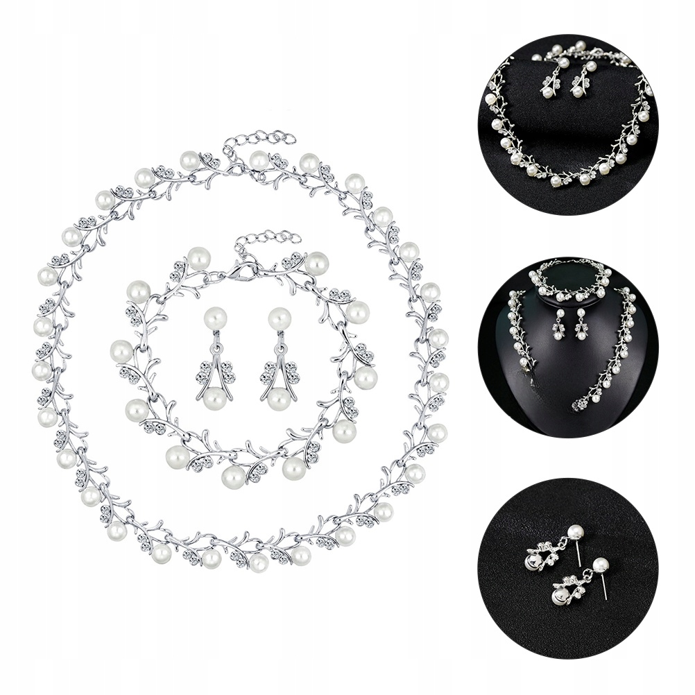 ZESTAW NASZYJNIKÓW PERŁOWYCH NASZYJNIKI PERŁOWE Marka bez marki