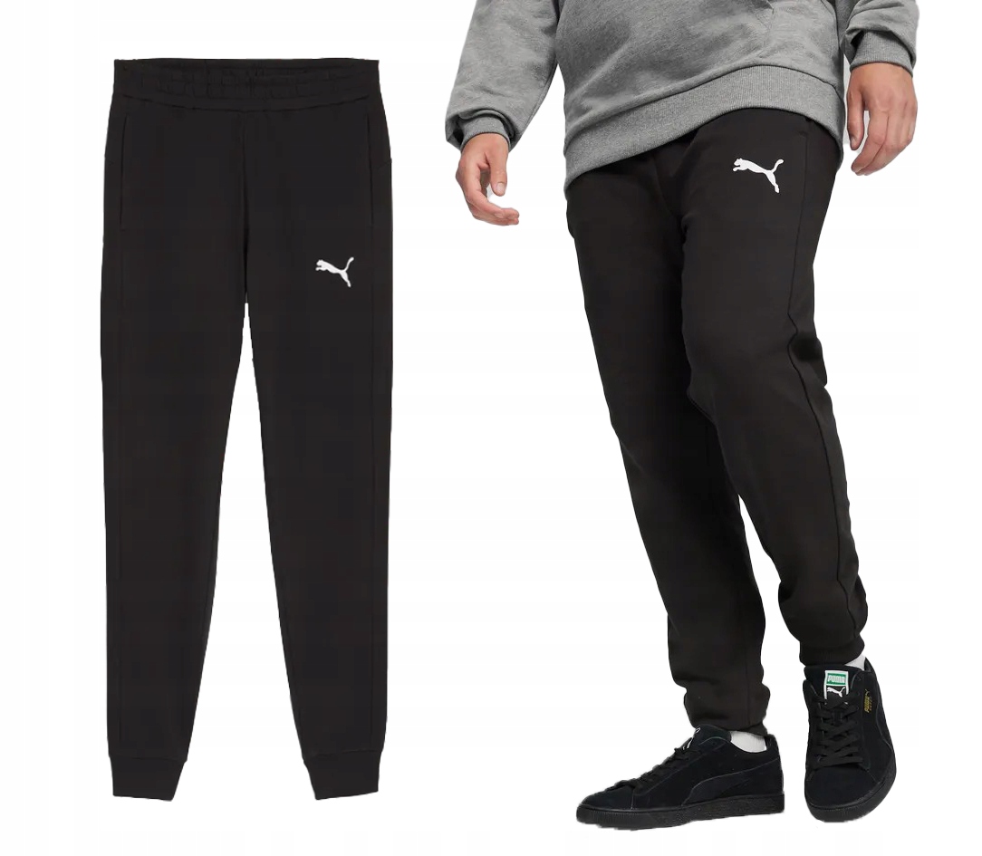 Pánské bavlněné teplákové kalhoty Puma 658598 03 černé, velikost XL