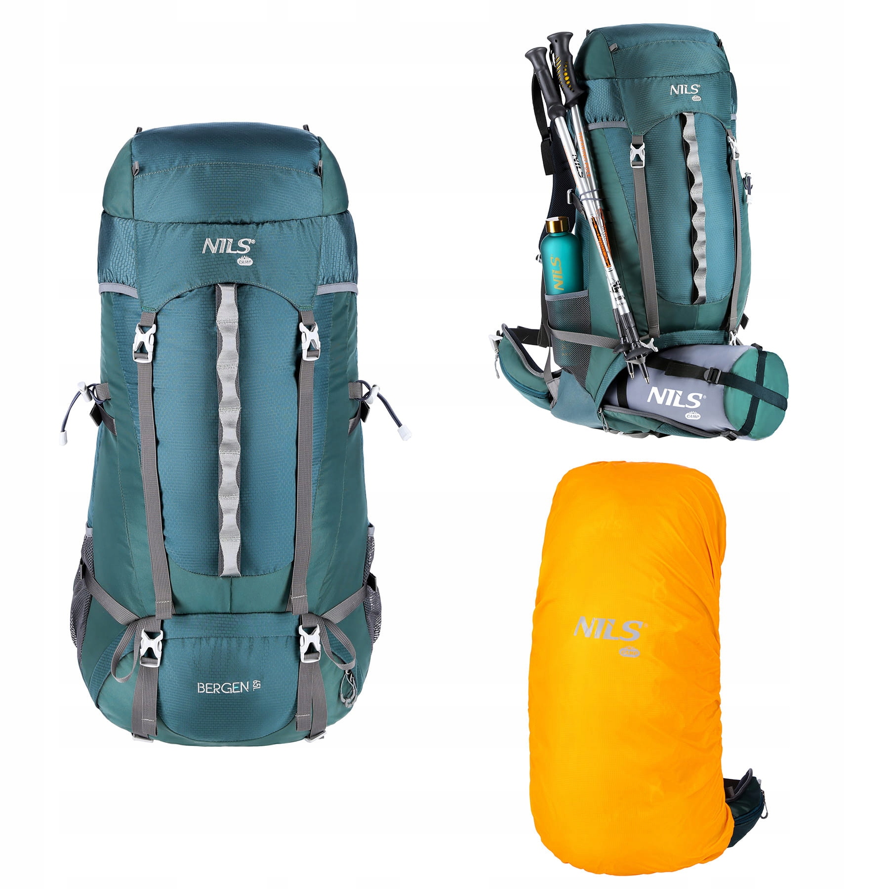Batoh Zelený Bergen 65 L Nils Camp NC1949