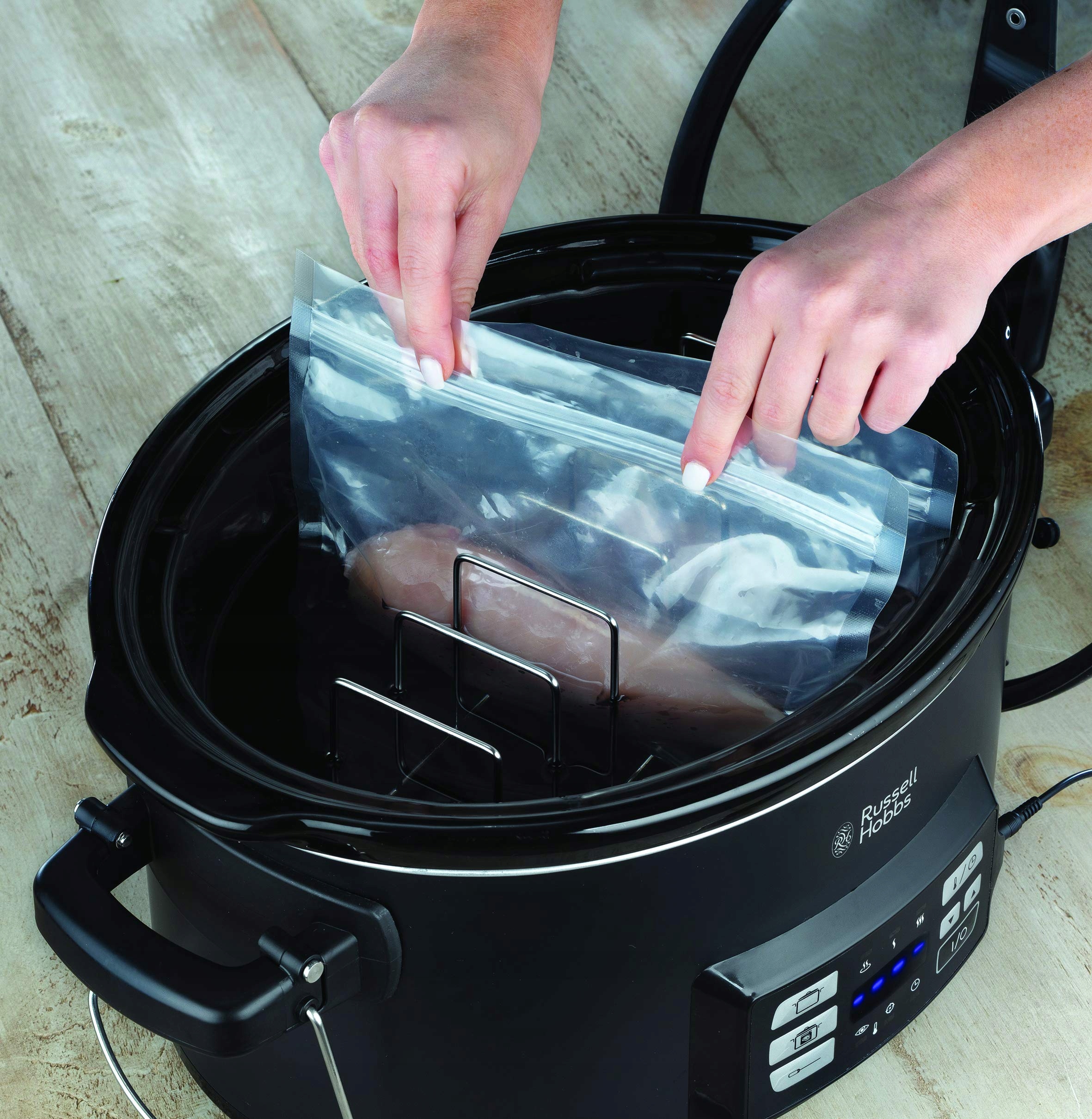 RUSSELL HOBBS Multicooker 3w1 Wolnowar Sous Vide 6,5L Cyfrowy Wyświetlacz — miniatura 5