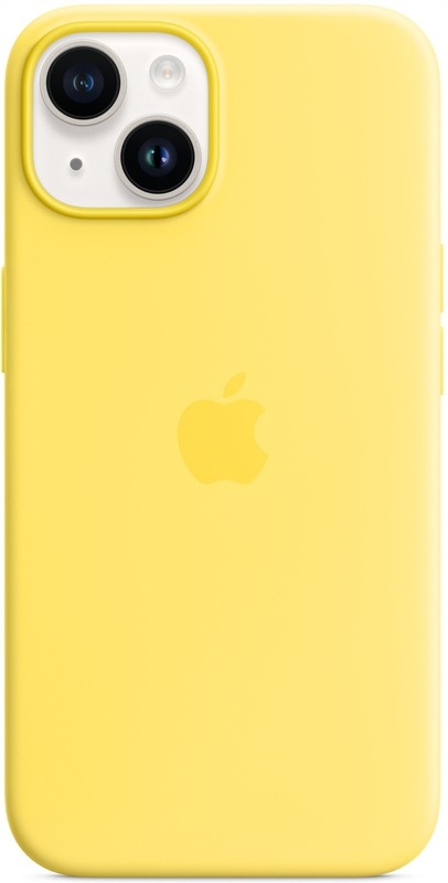 Silikonové pouzdro na iPhone 14 Kanárkové Kryt Silicone Case Canary Yellow