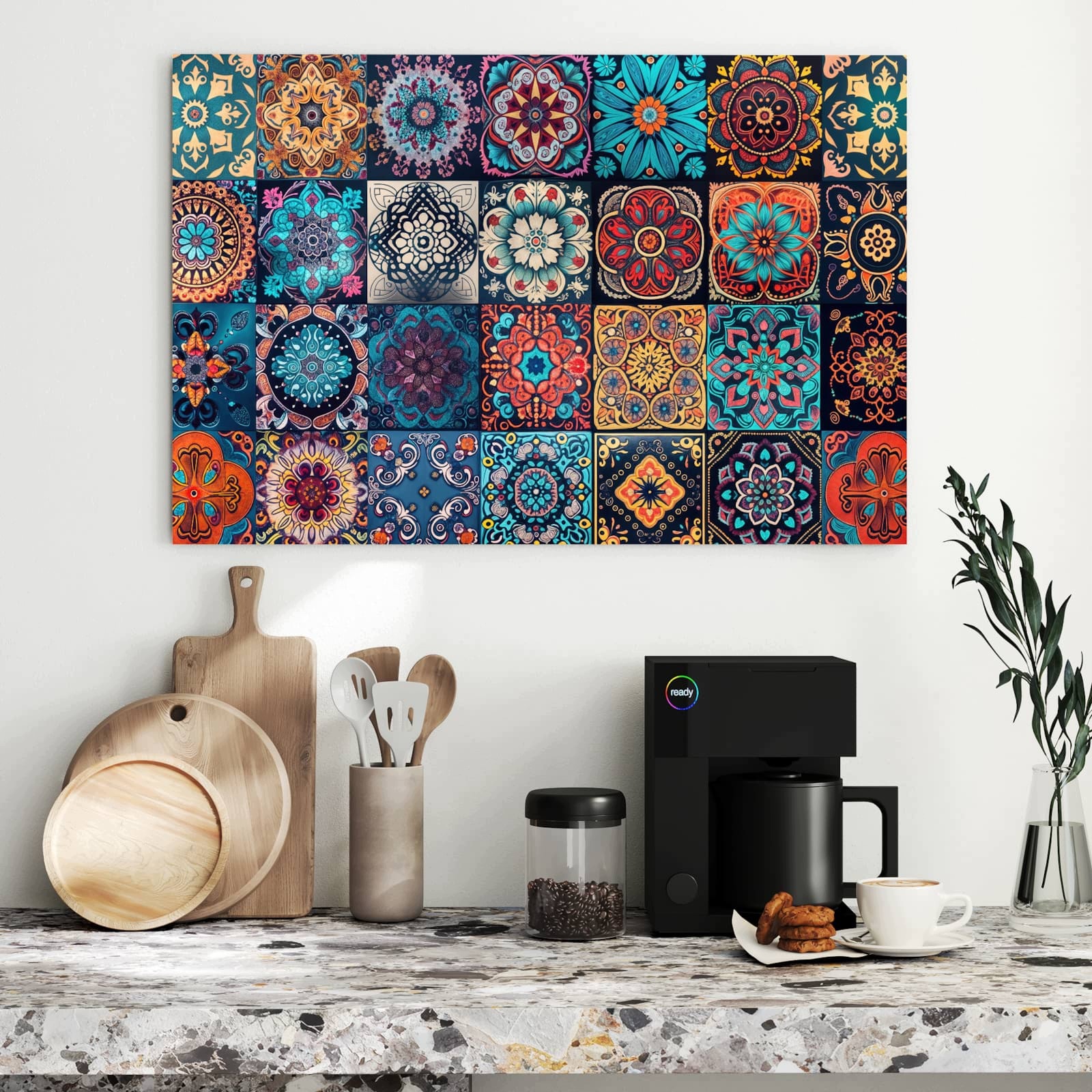 Magnetická tabule Mandala Mozaika Dywan 90 × 60 cm