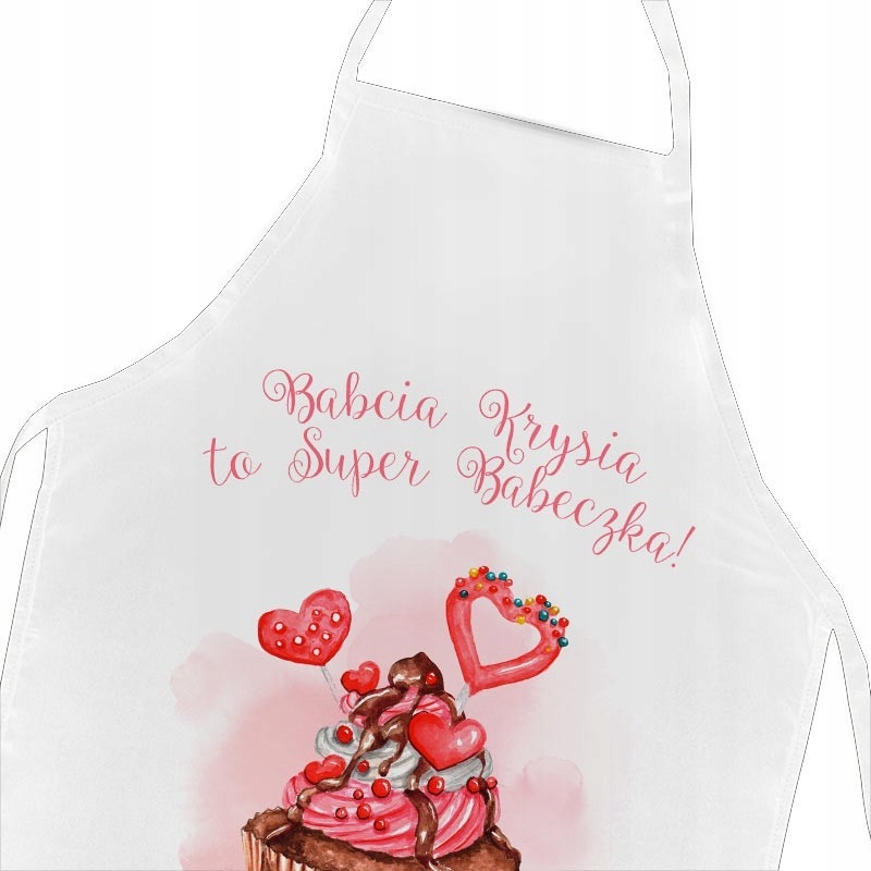 

Fartuch Prezent Dzień Babci Imię Super Babeczka