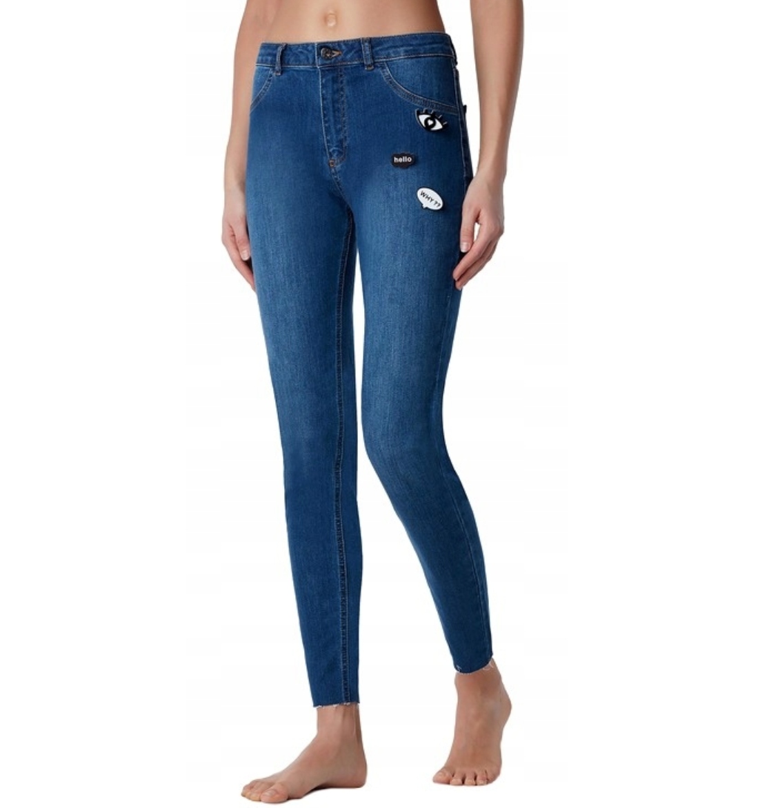 

Calzedonia Jeans Spodnie Jeggins Skinny zapinki M