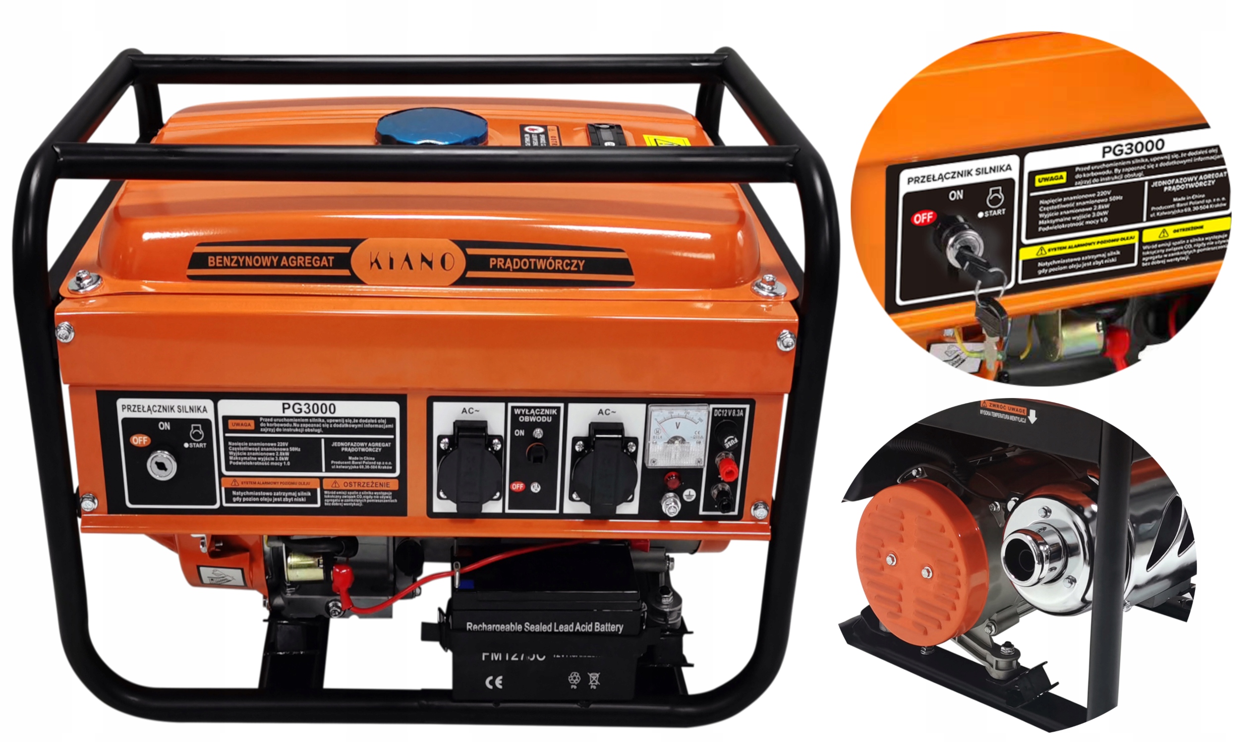 

Agregat prądotwórczy generator prądu 7km Avr 3000W