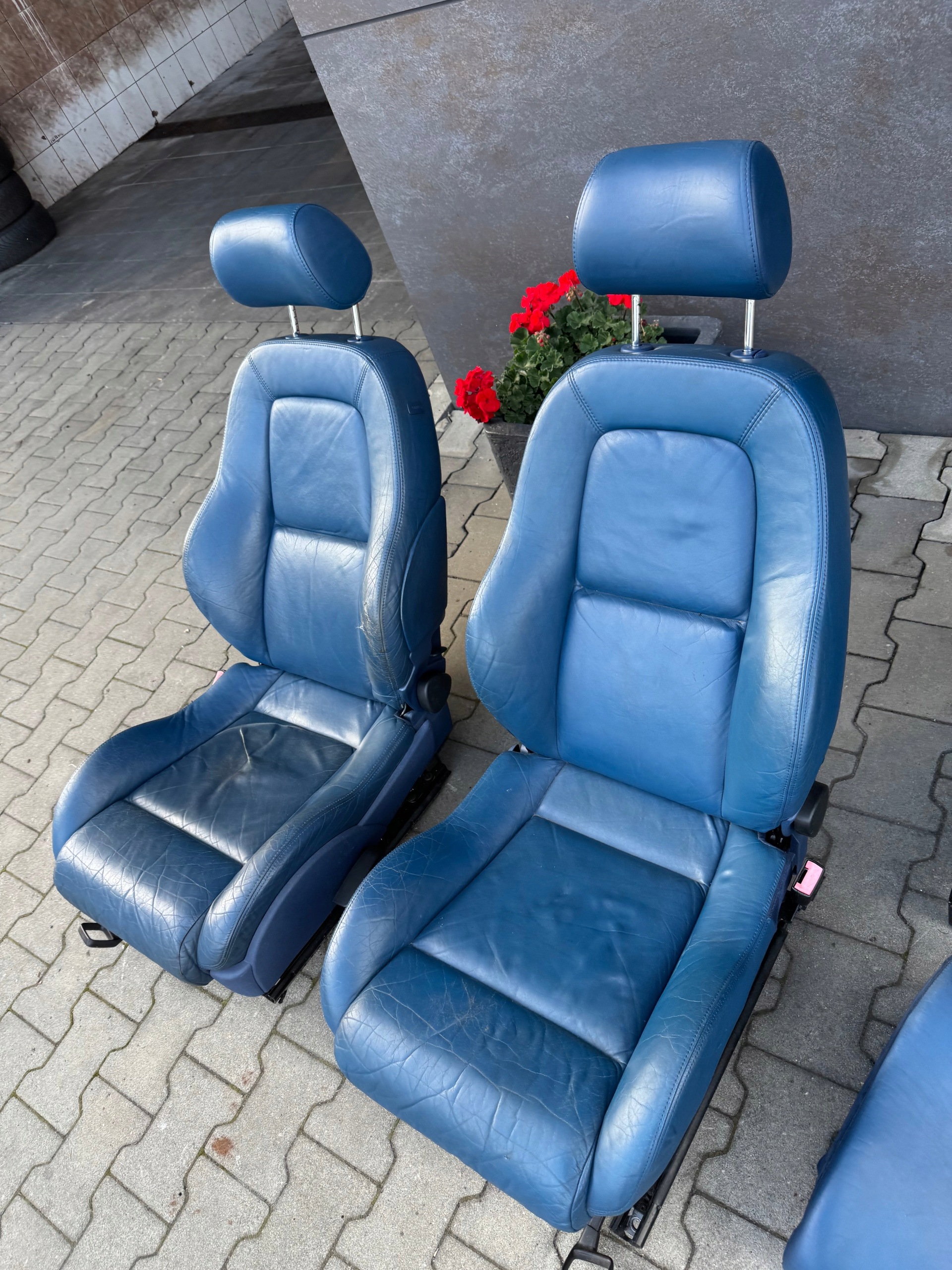 sitze AUDI TT 8N KOMPLET blaue leder EUROPA sitz heck