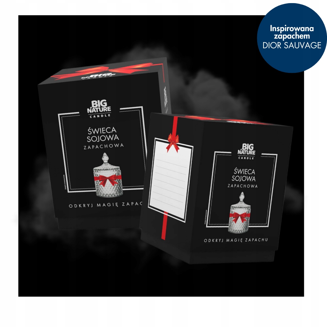 Świeca sojowa zap. insp. DIOR SAUVAGE 115g PREZENTOWA - BIG NATURE CANDLE — 3