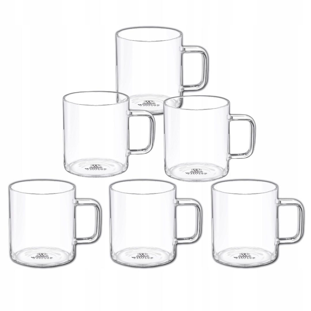 Wilmax 6x kubek/szklanka żaroodporne 500ml do kawy herbaty herbata