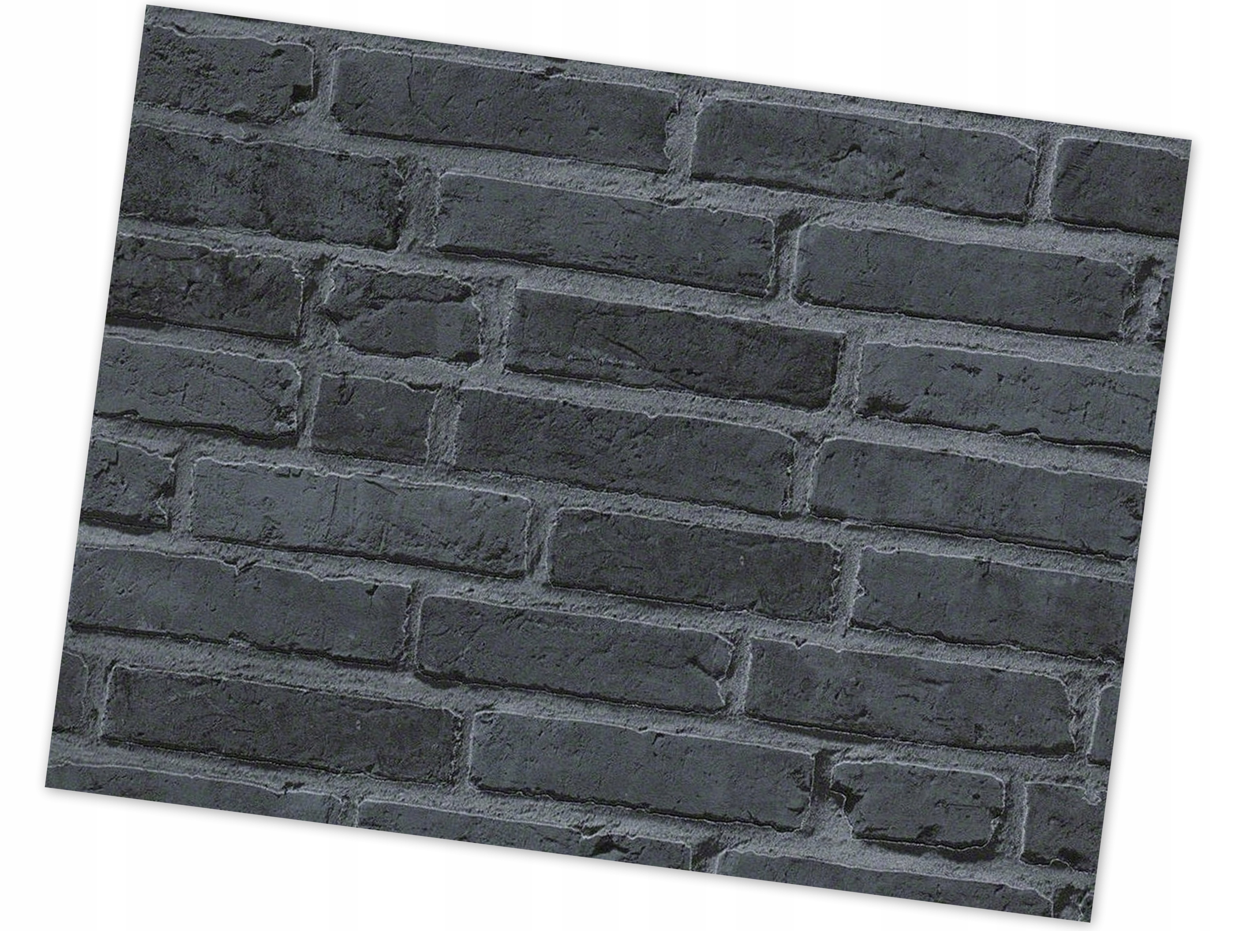 

Tapeta Cegła Ciemnoszara Grafit Efekt 3D Flizelina