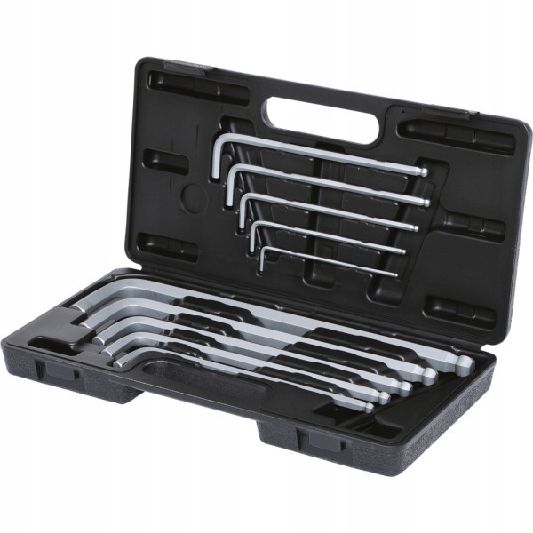 Sada dlhých imbusových kľúčov s guličkou 3-17 mm 10ks Ks Tools