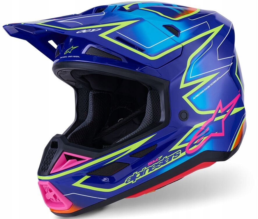 Crossová Prilba Alpinestars Supertech M7 Cast Bl/ylw/pnk M 8302526-7254-M