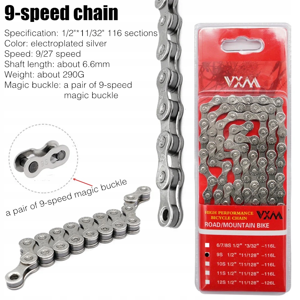 Łańcuch Rowerowy, Vxm Mountain Bike Chain Guide Power Rainbow Speed Mtb