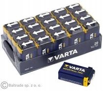 

20 x bateria Varta Industrial 9V 6LR61 6F22