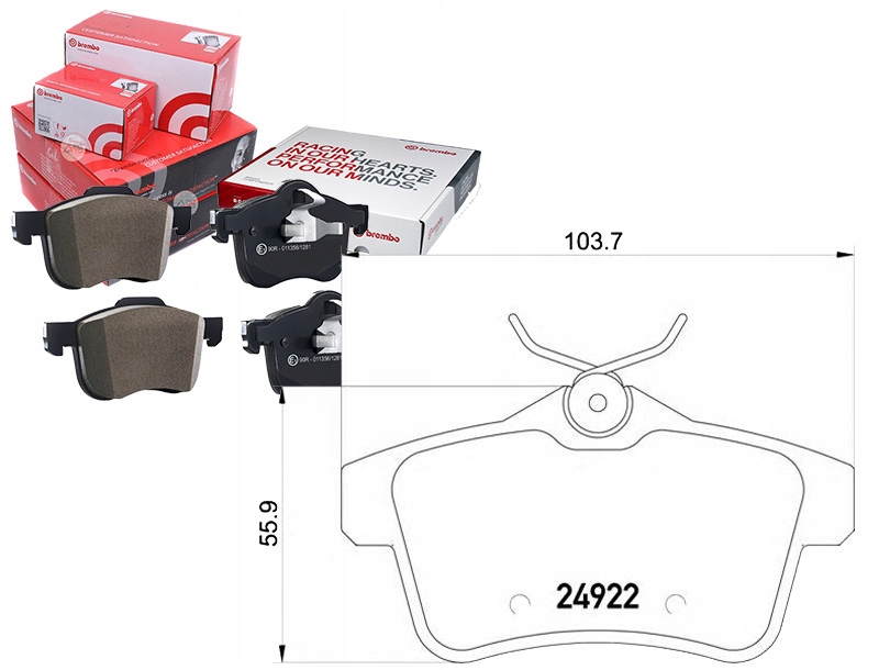 Brzdové Destičky Peugeot 3008 09- Zadní Brembo Sada pro řidiče #35