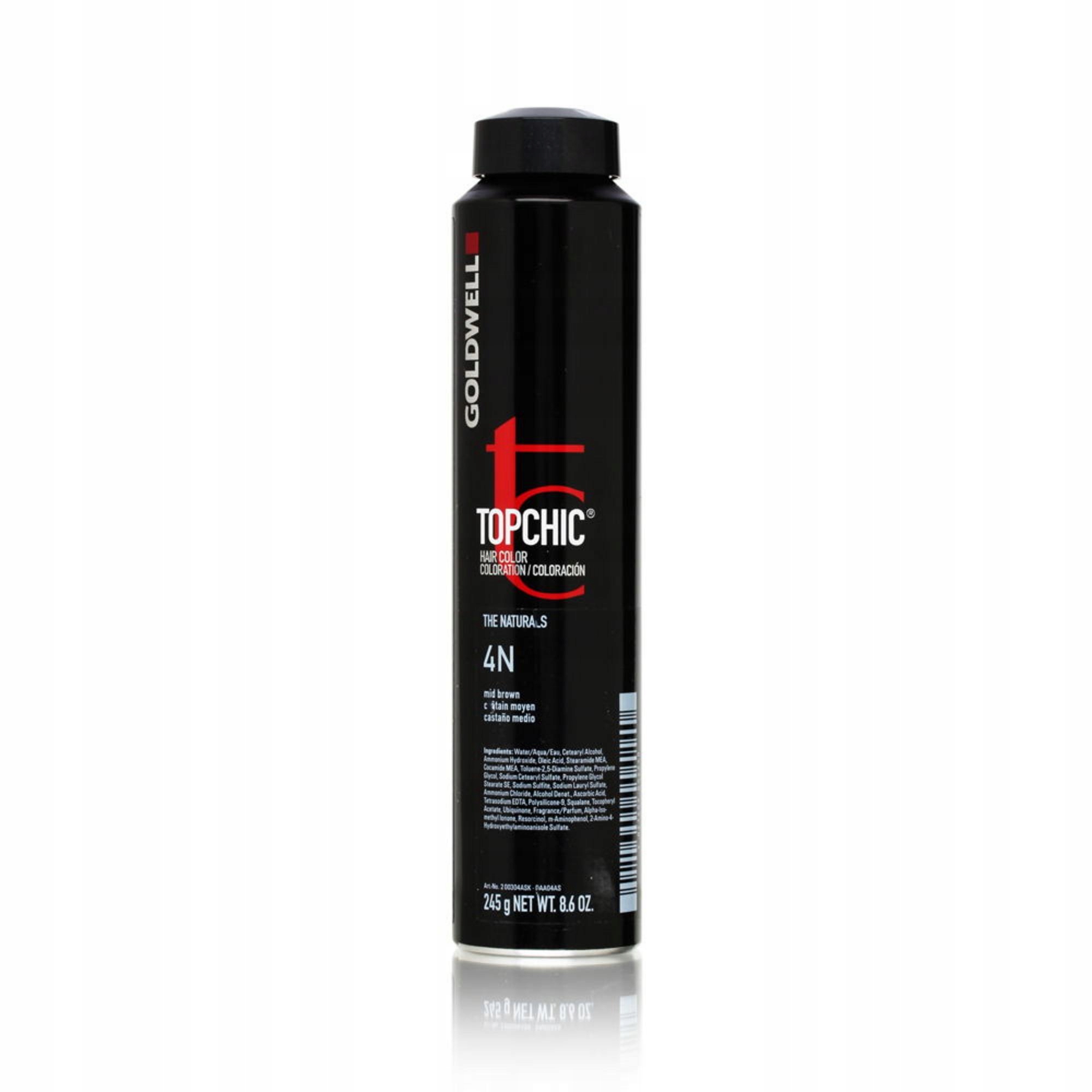 Goldwell, TopChic, Trvalá barva na vlasy, 4N Středně hnědá, 250 ml