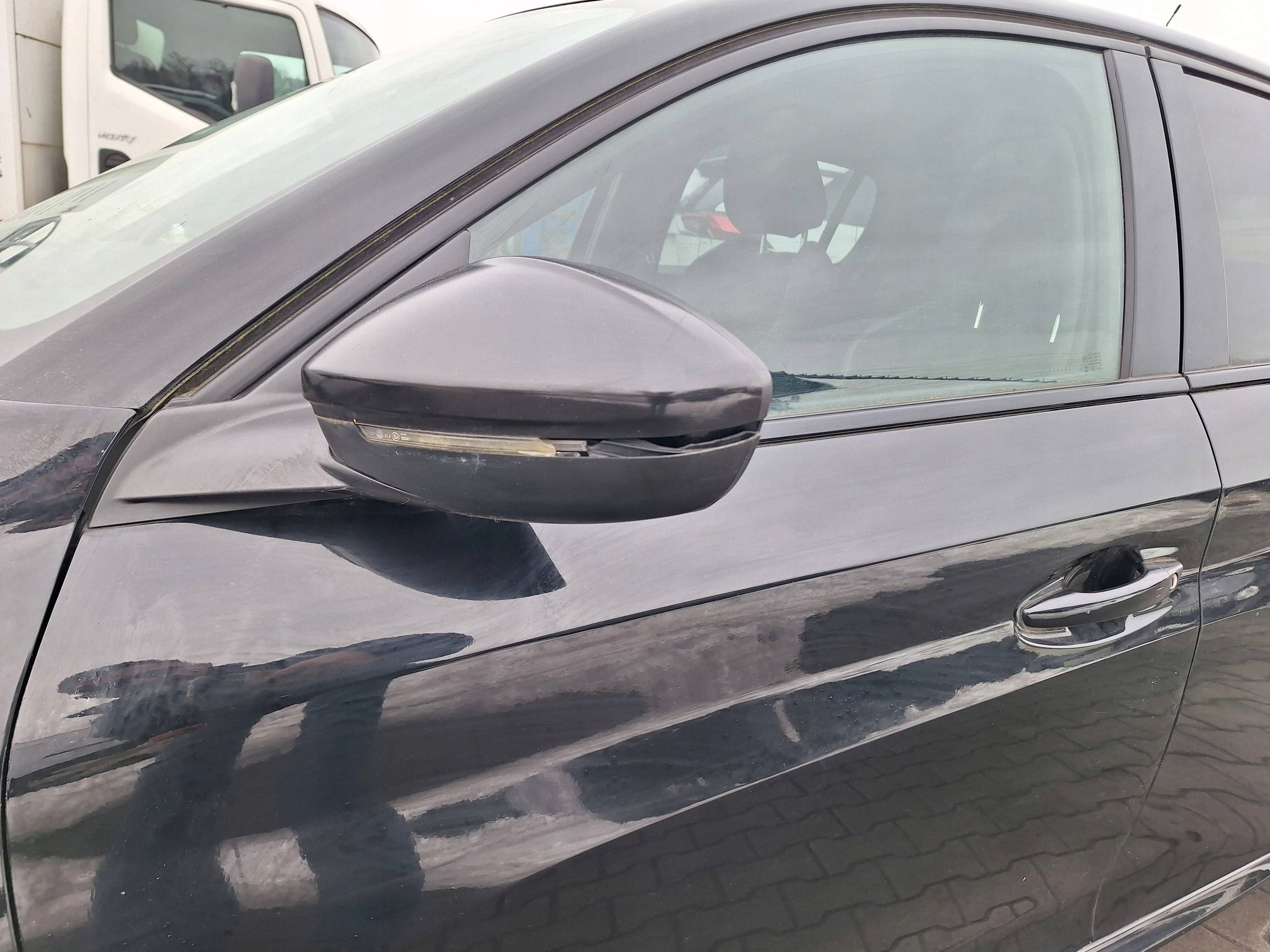 PEUGEOT e208 208 II 2 19- black, left mirror BLIS MARTWE POLE KTVD .-PIN
