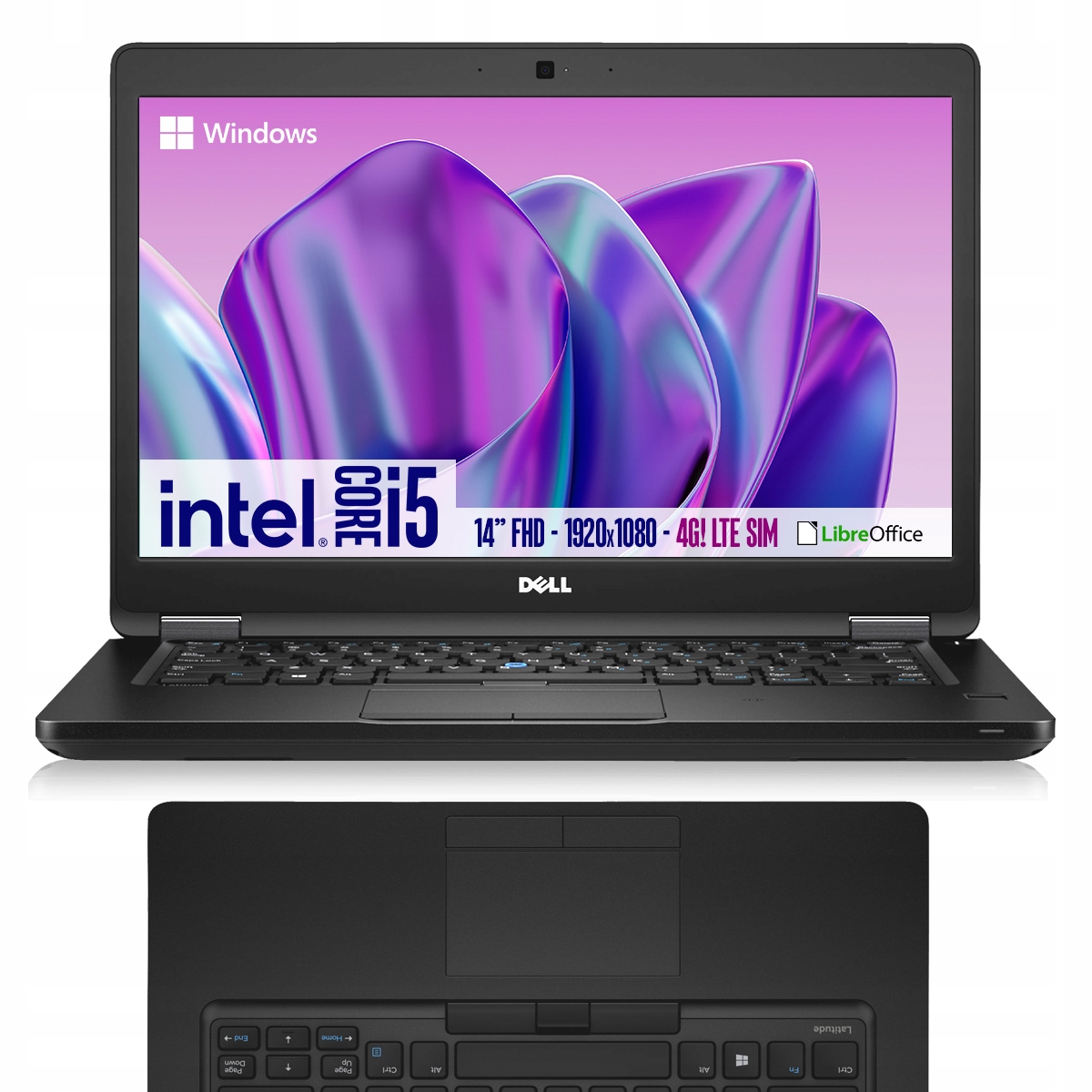 Laptop DELL SOFTTOUCH Latitude 5480 i5 2x3,5GHz LTE 4G! Win10/11 USB-C